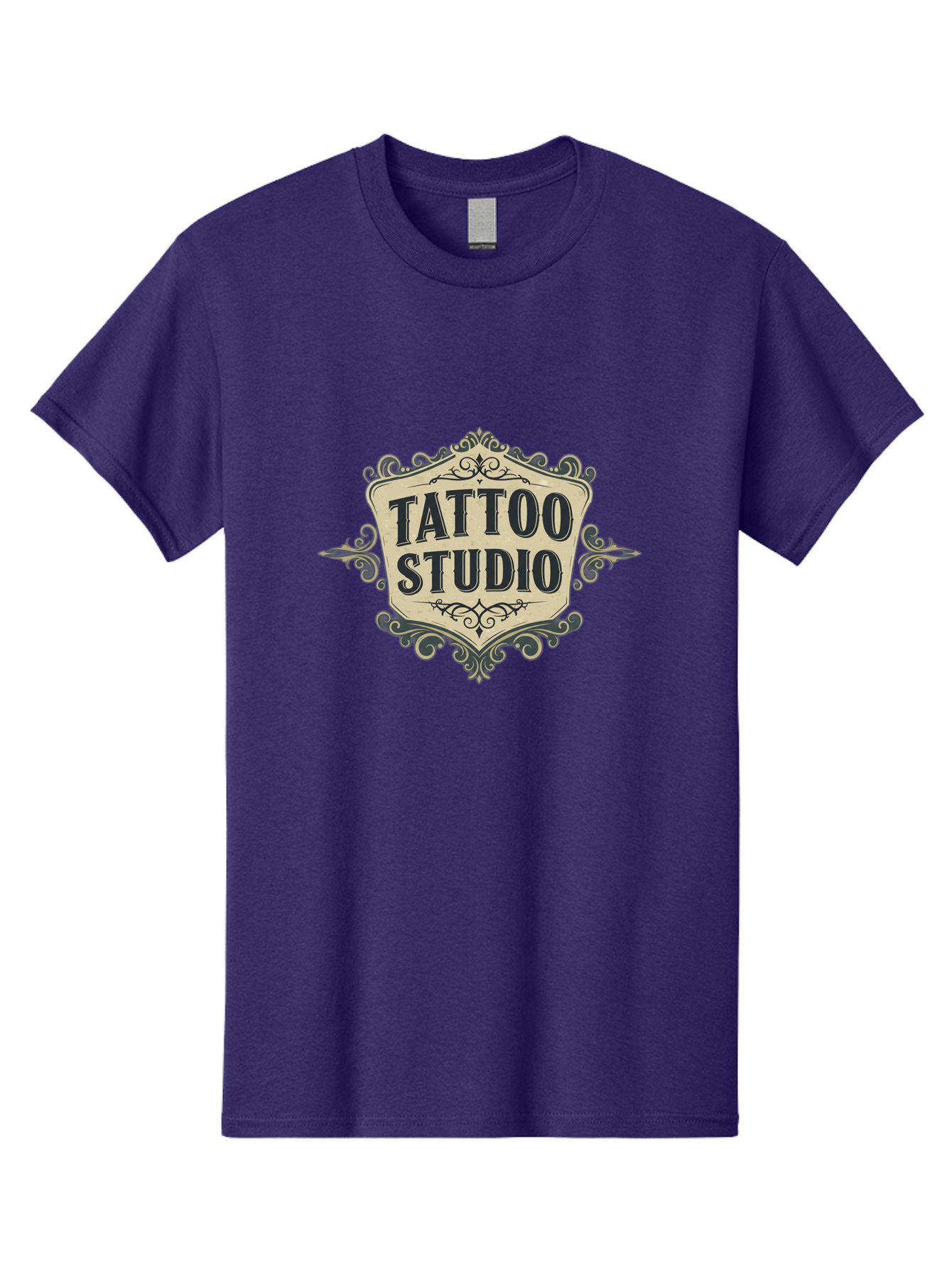 Tattoo-Studio-5 Men'S Graphic Tee, 100% Cotton, Comfortable Casual Summer Wear, Machine Washable, Tattoo Studio, Tattoo Art, Body Art, Ink Designs, Tattoo Parlor, Custom Tattoos, Intricate Details, Ornate Frames, Vintage Style Bad819