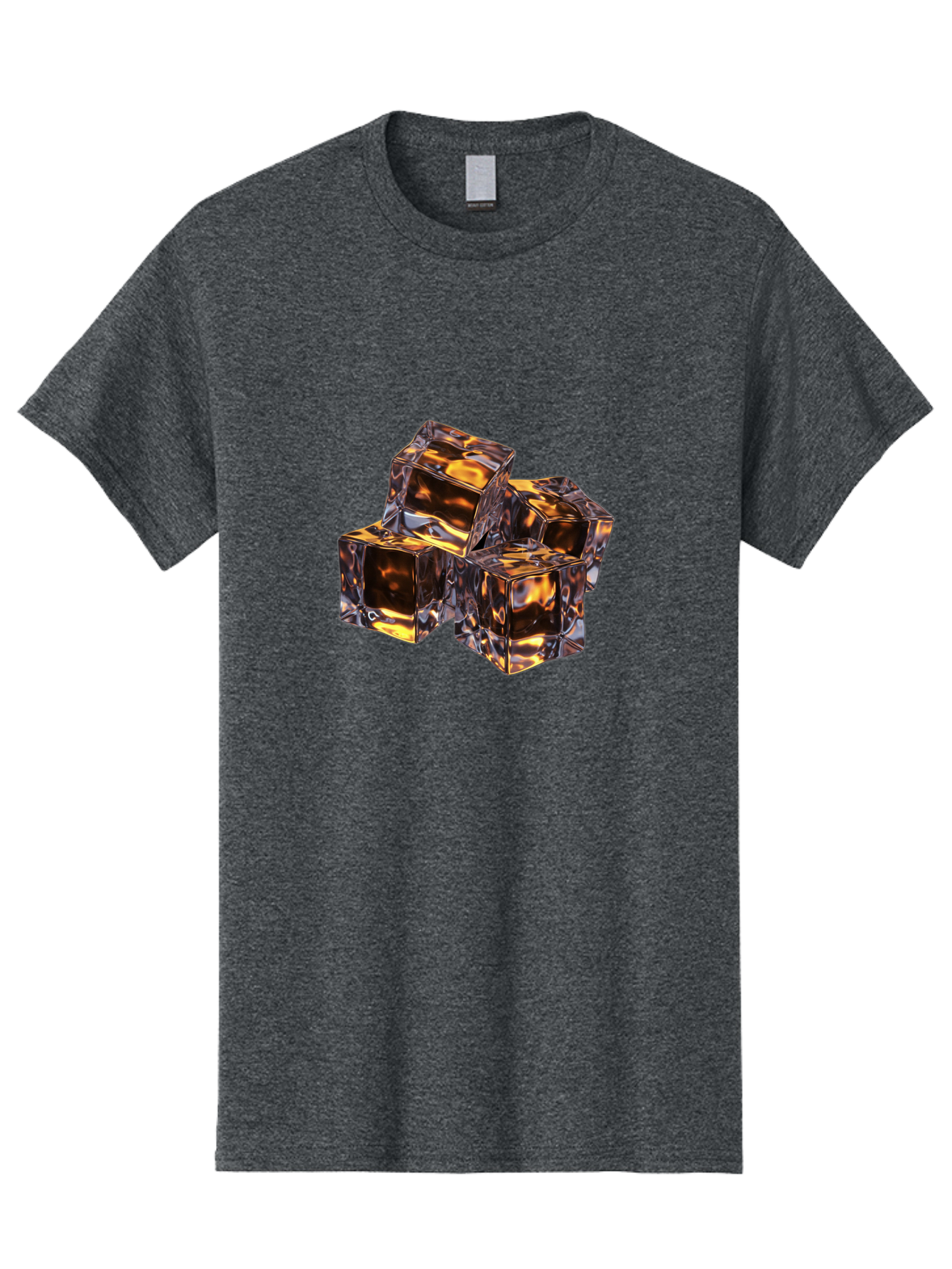 Transparent-Gold-Cubes Men'S Graphic Tee, 100% Cotton, Comfortable Casual Summer Wear, Machine Washable, Tigereye Gemstones, Golden Brown Gem, Tiger'S Eye, Precious Stones, Luxury Jewelry, Ornate Decor, Earthy Tones, Gemstone Collection, Bad857
