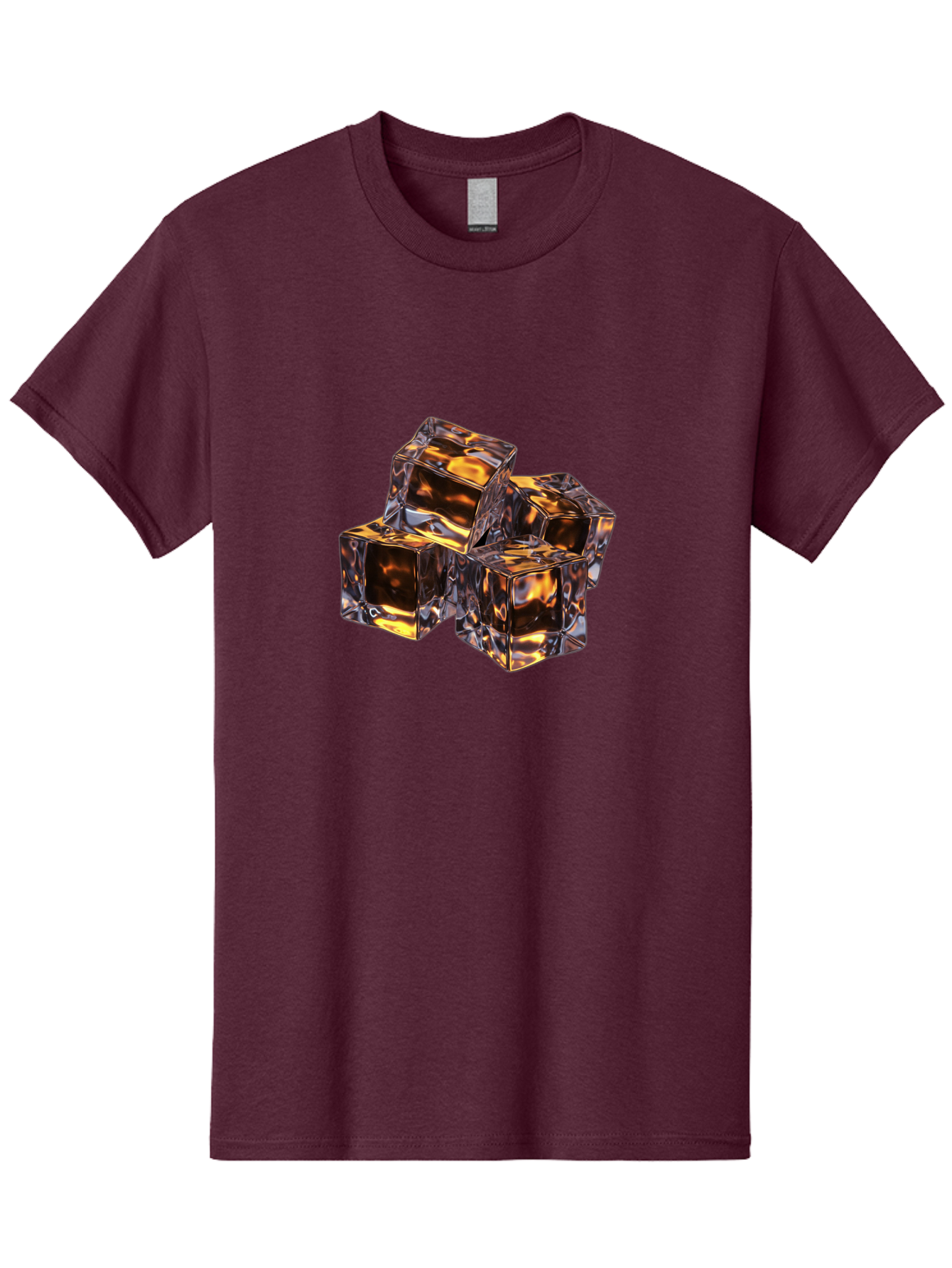 Transparent-Gold-Cubes Men'S Graphic Tee, 100% Cotton, Comfortable Casual Summer Wear, Machine Washable, Tigereye Gemstones, Golden Brown Gem, Tiger'S Eye, Precious Stones, Luxury Jewelry, Ornate Decor, Earthy Tones, Gemstone Collection, Bad857