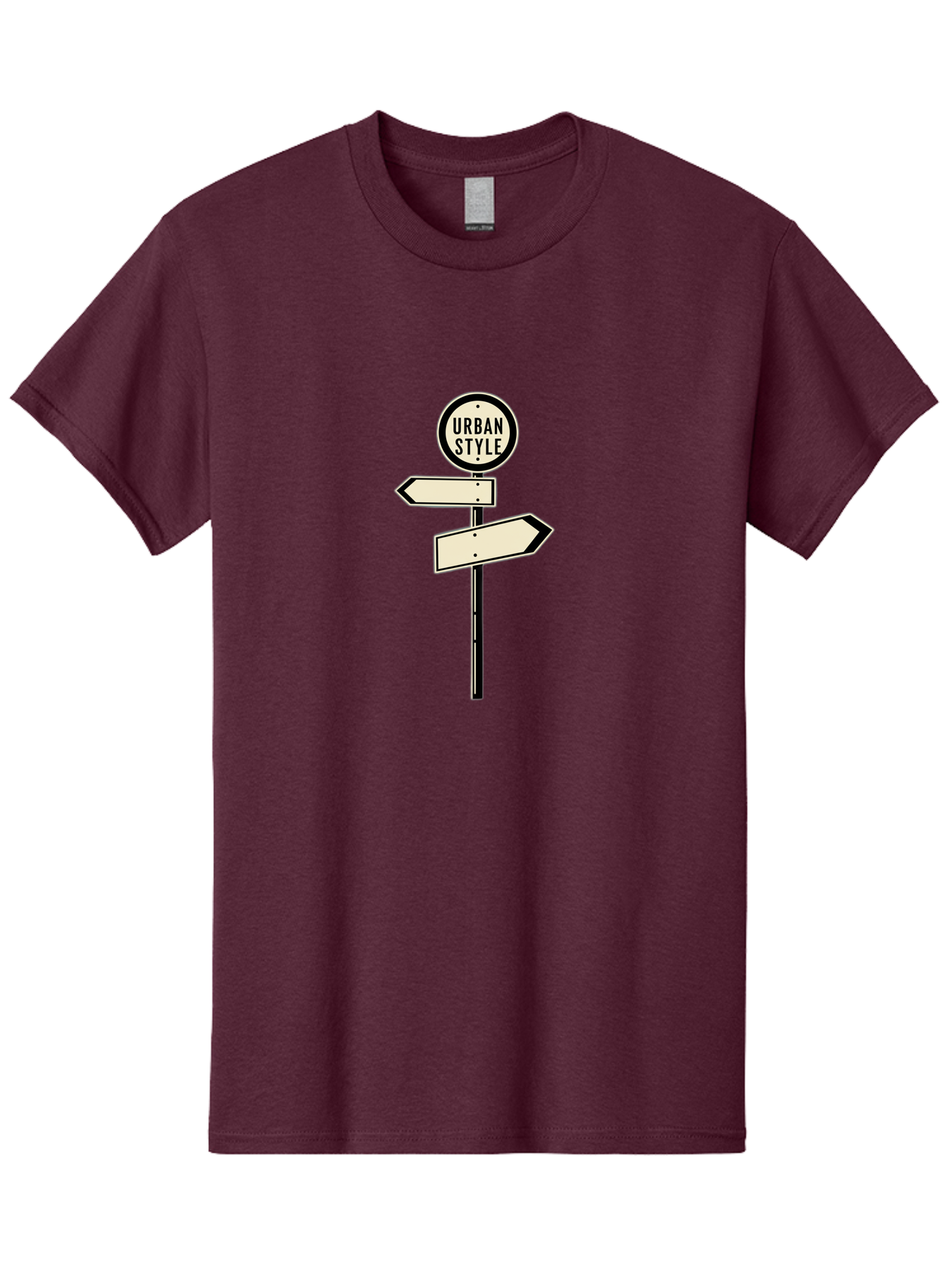 Urban-Style-1 Men'S Graphic Tee, 100% Cotton, Comfortable Casual Summer Wear, Machine Washable, Urban Style, Directional Signs, Street Signs, Blank Arrows, Navigation, Urban Fashion, Modern Design, Minimalist Style, City Navigation, Bad872