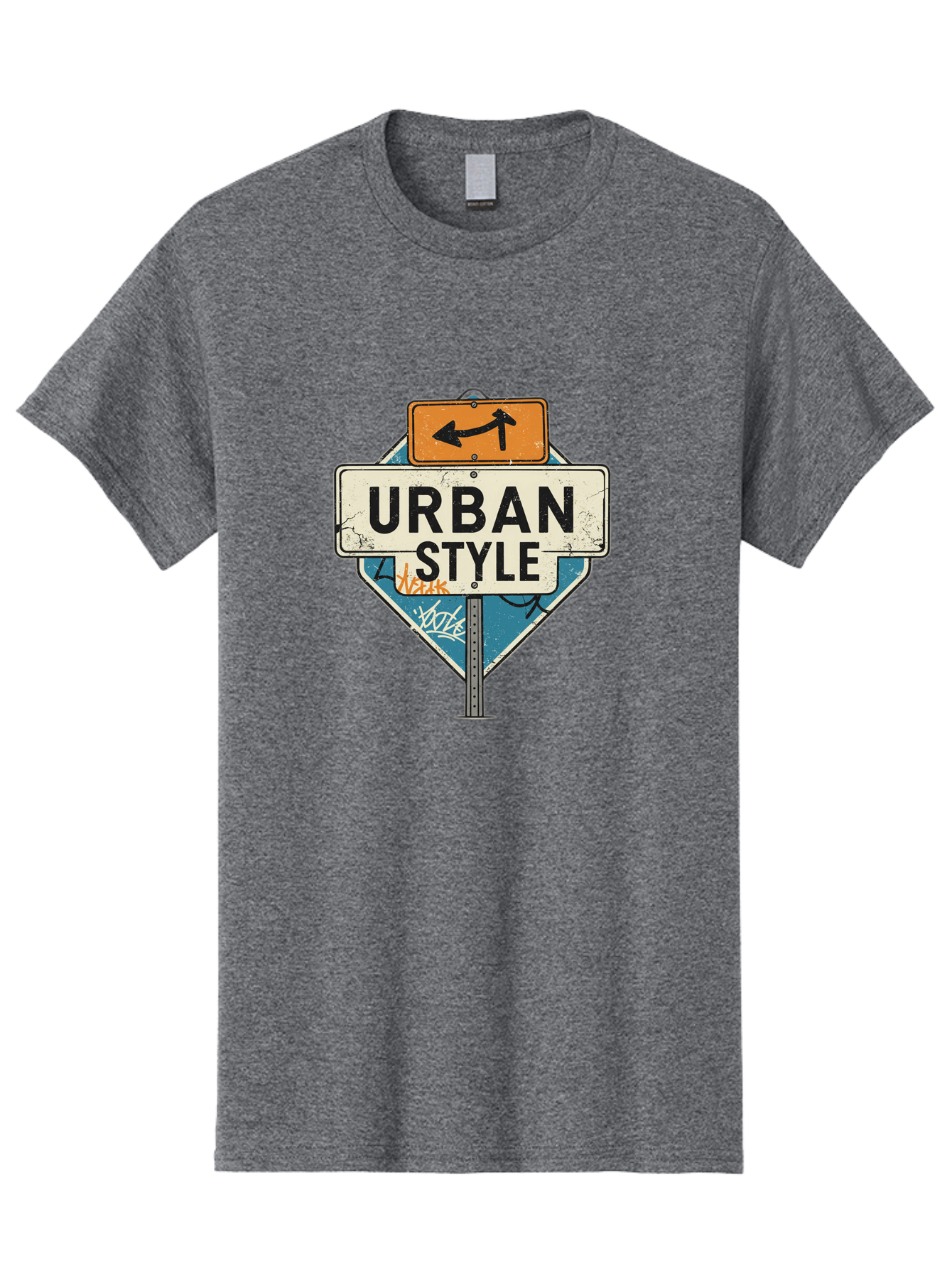 Urban-Style-3 Men'S Graphic Tee, 100% Cotton, Comfortable Casual Summer Wear, Machine Washable, Urban Style, Street Signs, Graffiti Art, Urban Culture, Street Fashion, City Life, Modern Aesthetic, Edgy Vibe, Urban Chic, Streetwear Style, Bad874
