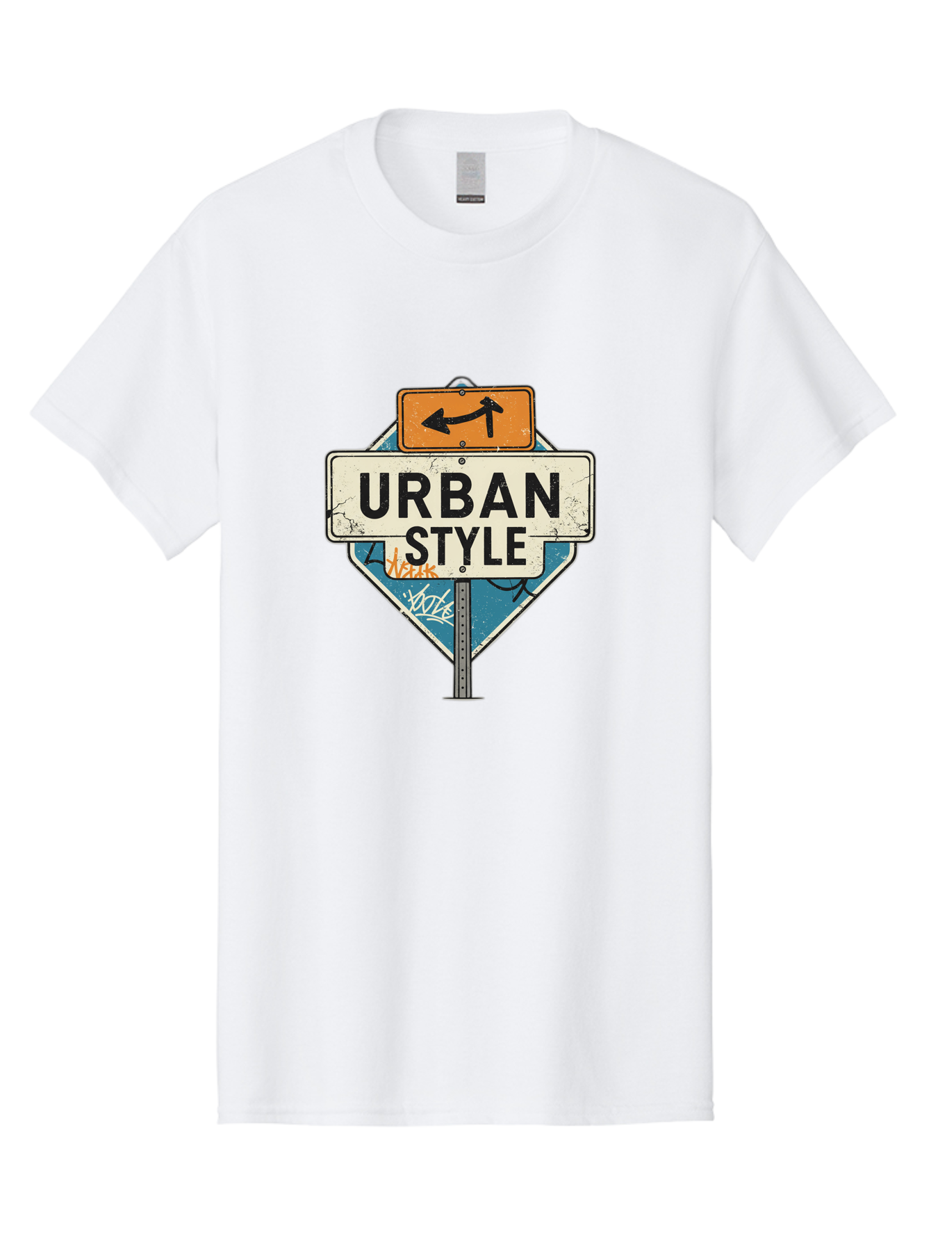 Urban-Style-3 Men'S Graphic Tee, 100% Cotton, Comfortable Casual Summer Wear, Machine Washable, Urban Style, Street Signs, Graffiti Art, Urban Culture, Street Fashion, City Life, Modern Aesthetic, Edgy Vibe, Urban Chic, Streetwear Style, Bad874