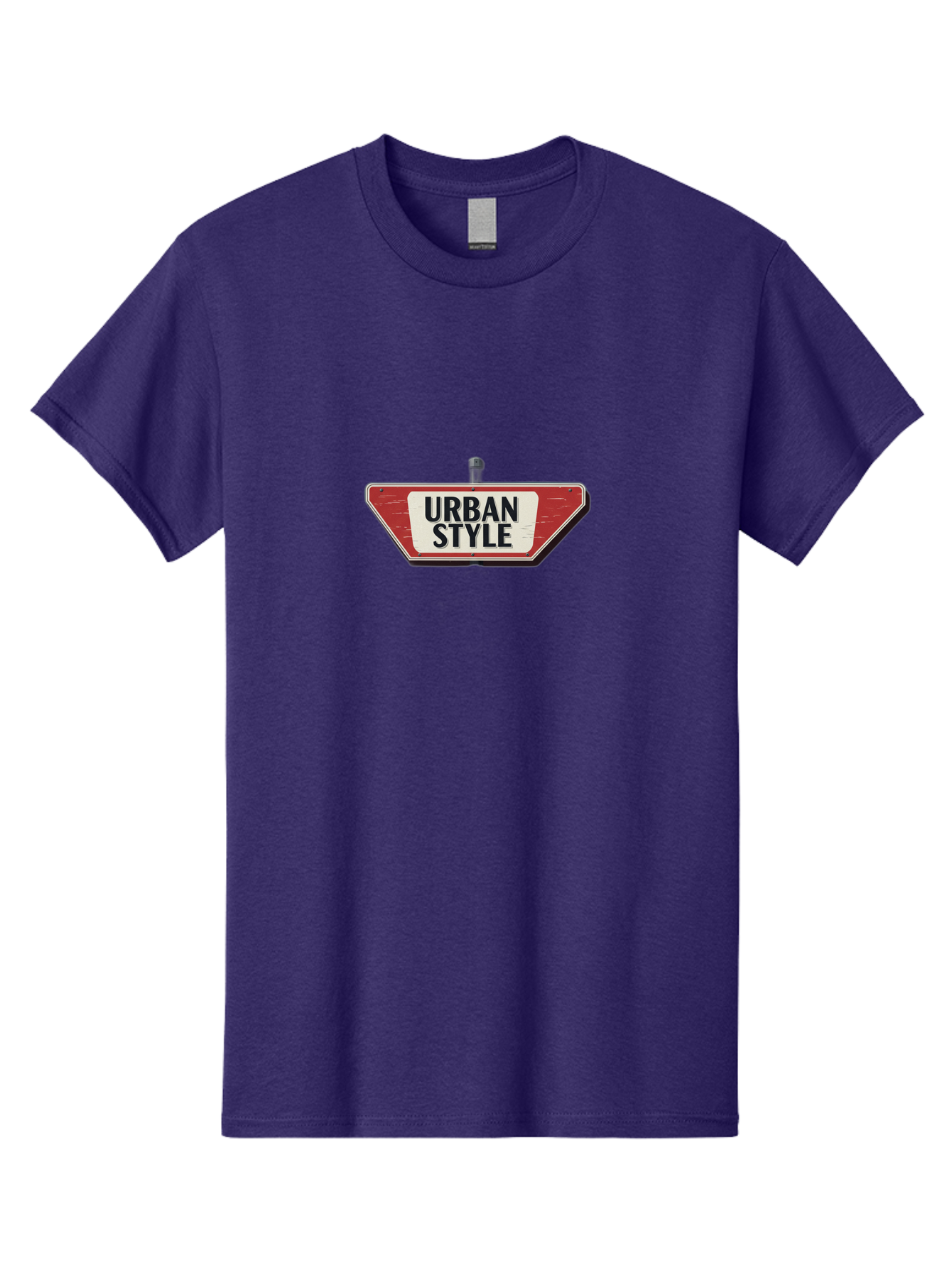 Urban-Style-4 Men'S Graphic Tee, 100% Cotton, Comfortable Casual Summer Wear, Machine Washable, Urban Style, Street Sign, Red And White, City Fashion, Modern Design, Urban Aesthetic, Streetwear, City Style, Urban Culture Bad875