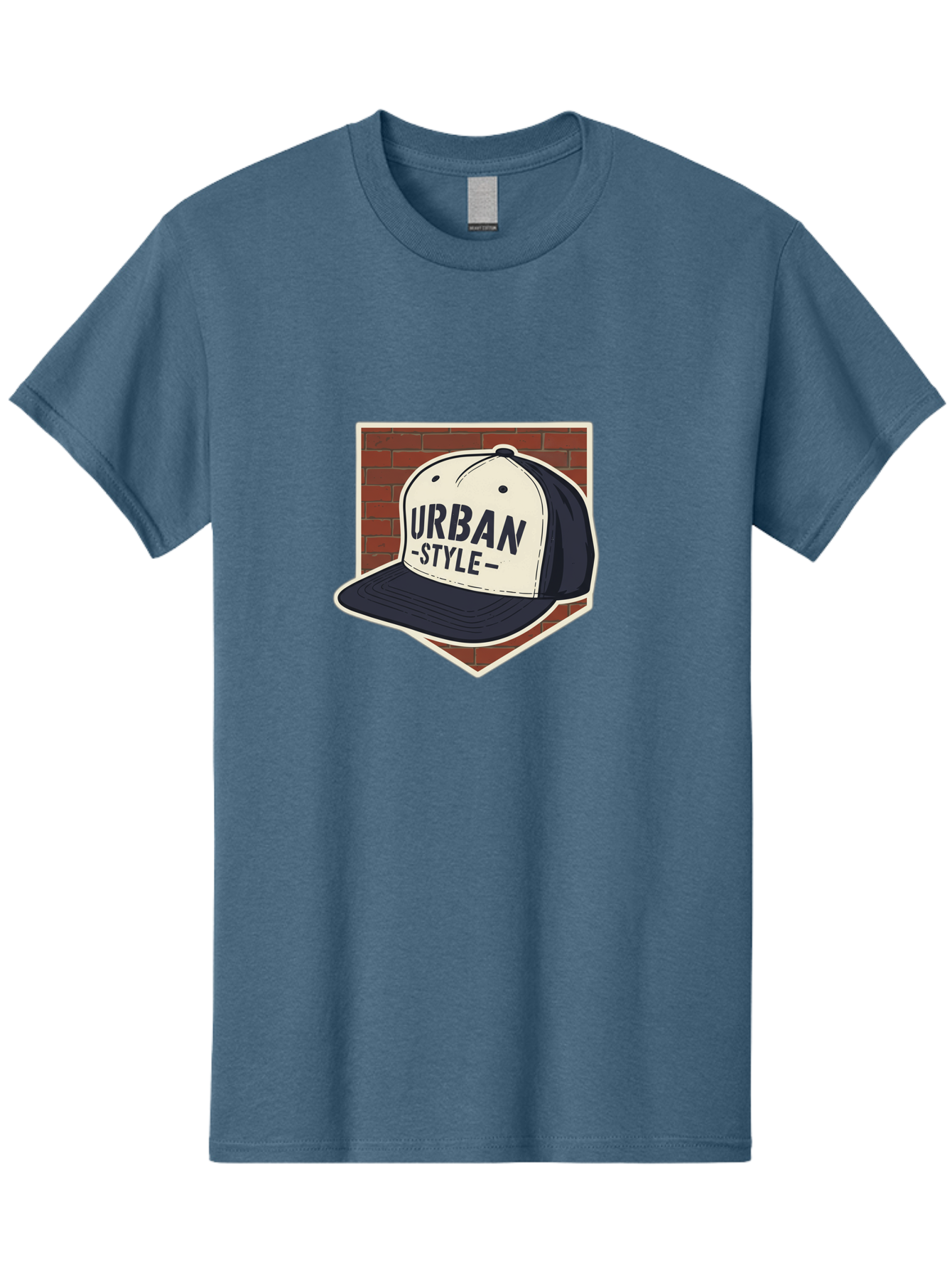 Urban-Style-Baseball-Cap Men'S Graphic Tee, 100% Cotton, Comfortable Casual Summer Wear, Machine Washable, Black And White Baseball Cap, Urban Style, Streetwear Fashion, Trendy Clothing, Casual Wear, Urban Culture, Fashion Accessory, Bad877