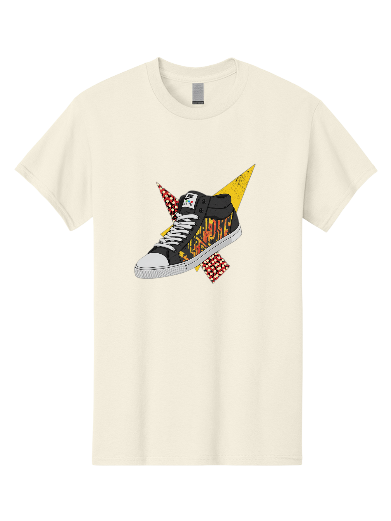 Vans Men'S Graphic Tee, 100% Cotton, Comfortable Casual Summer Wear, Machine Washable, Nike Sb Sneakers, Black And Yellow Design, White Laces, Streetwear Fashion, Skateboarding Shoes, Bold Graphics, Colorful Accents, Youth Culture Bad882