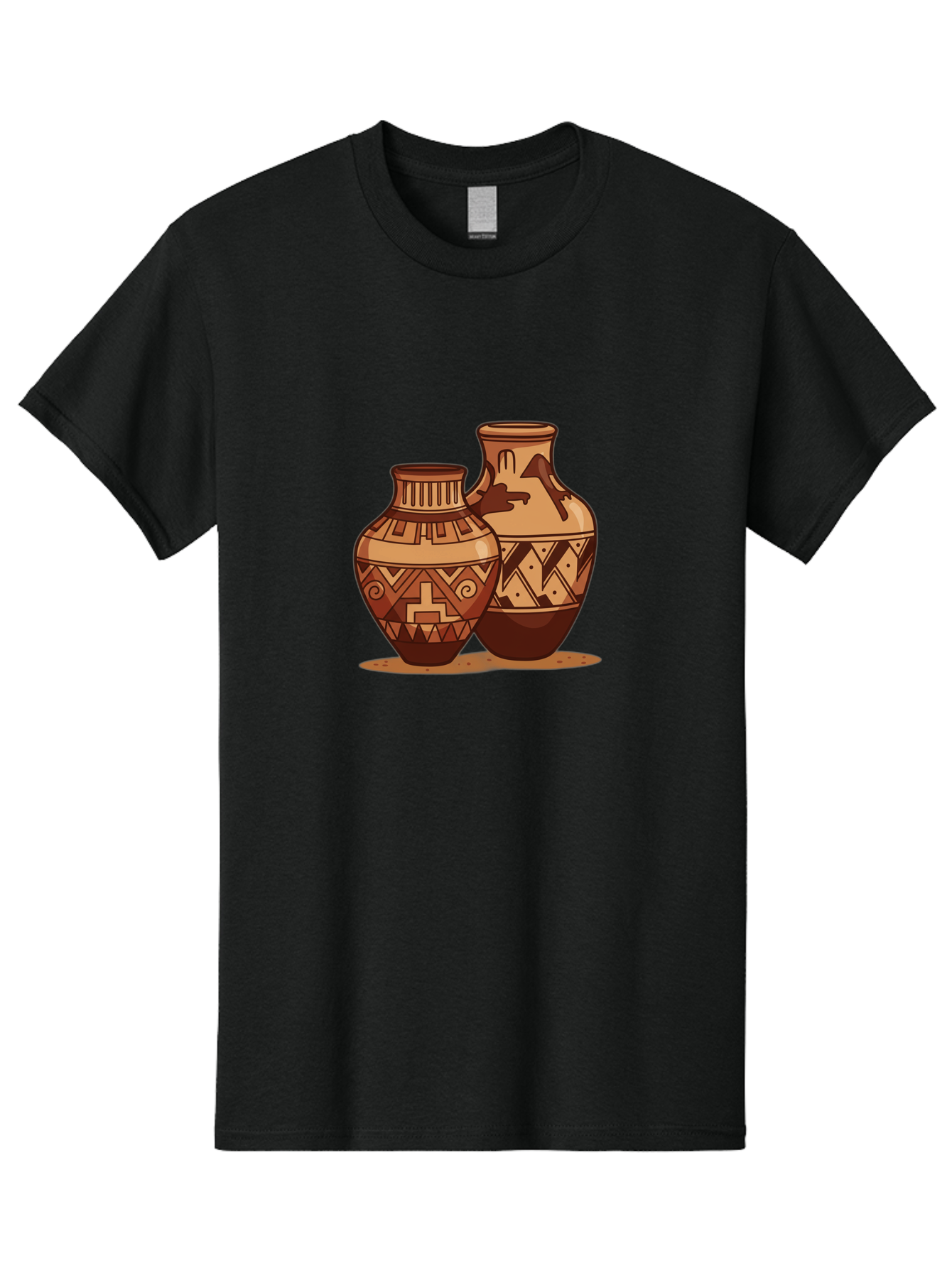 Vases Men'S Graphic Tee, 100% Cotton, Comfortable Casual Summer Wear, Machine Washable, Clay Pottery, Traditional Ceramics, Earthy Tones, Geometric Patterns, Tribal Designs, Cultural Heritage, Handmade Craftsmanship, Rustic Charm Bad885