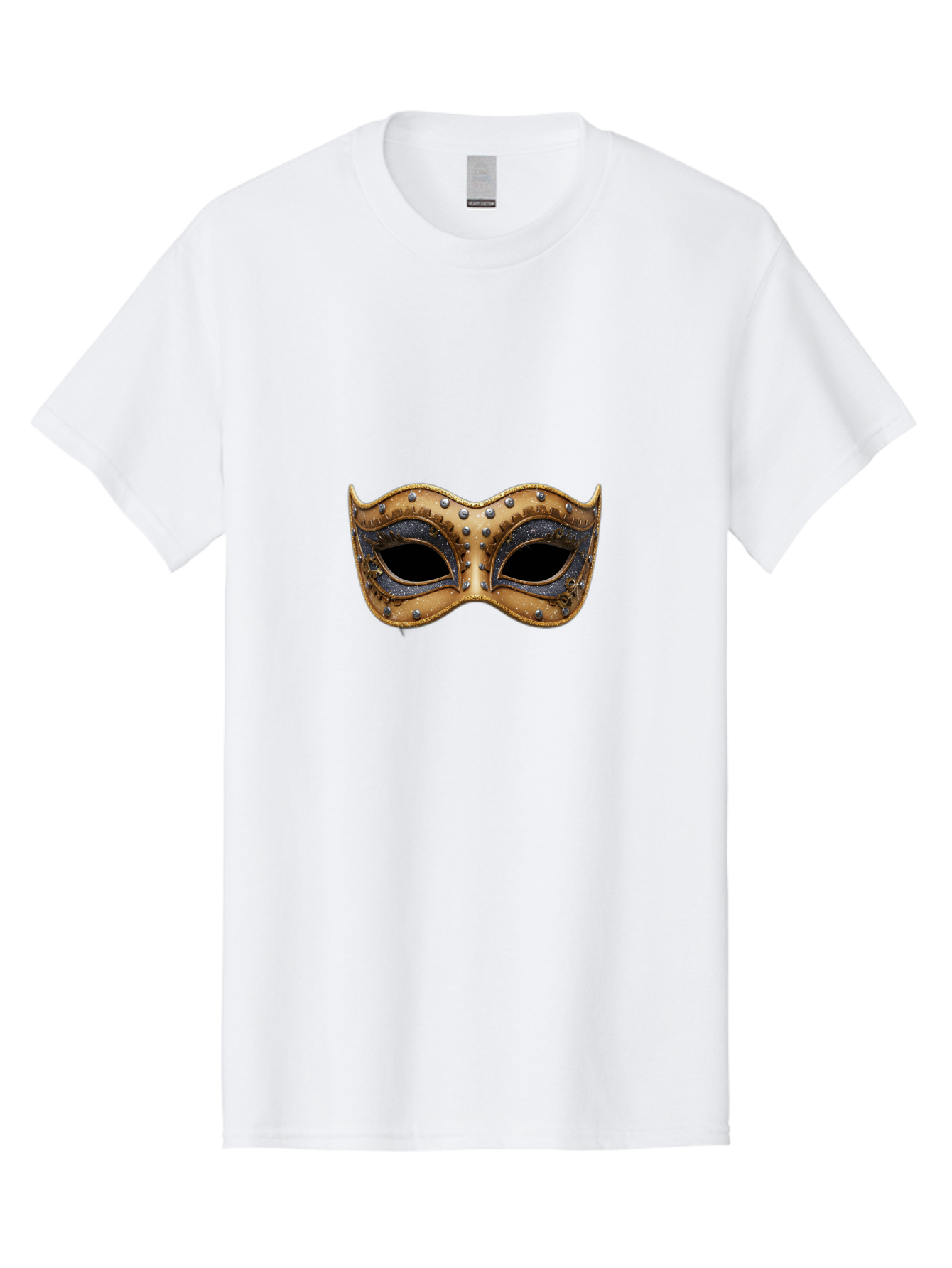 Venetian-Mask-5 Men'S Graphic Tee, 100% Cotton, Comfortable Casual Summer Wear, Machine Washable, Leather Mask, Decorative Mask, Masquerade Ball, Costume Accessory, Rhinestone Embellishments, Eye Cover, Fashion Statement, Luxury Design, Bad892