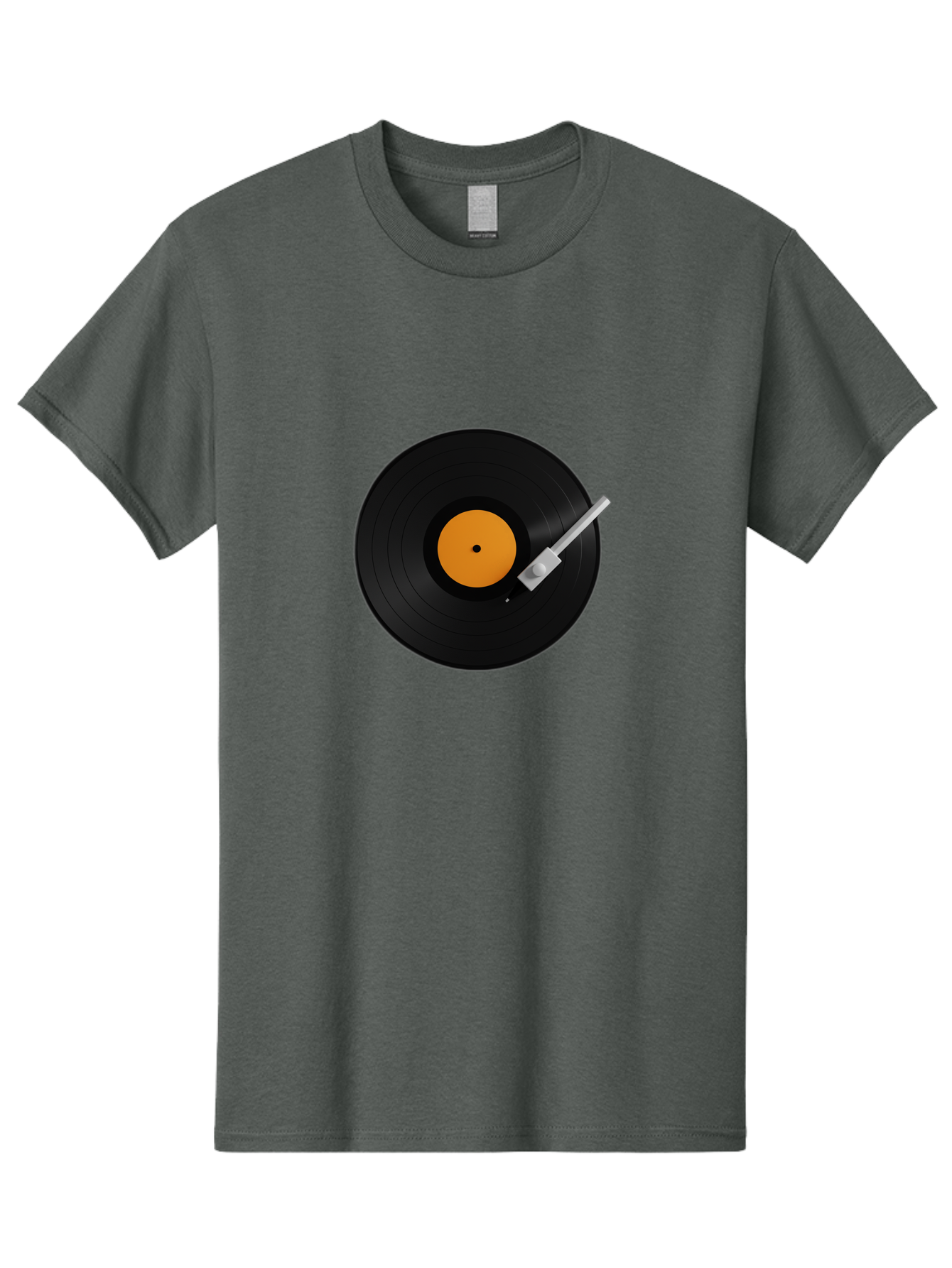 Vinyl-Record-Player-1 Men'S Graphic Tee, 100% Cotton, Comfortable Casual Summer Wear, Machine Washable, Vinyl Record, Record Player, Music, Black Vinyl, Orange Label, Dj Equipment, Music Technology, Retro Sound, Analog Music Bad899