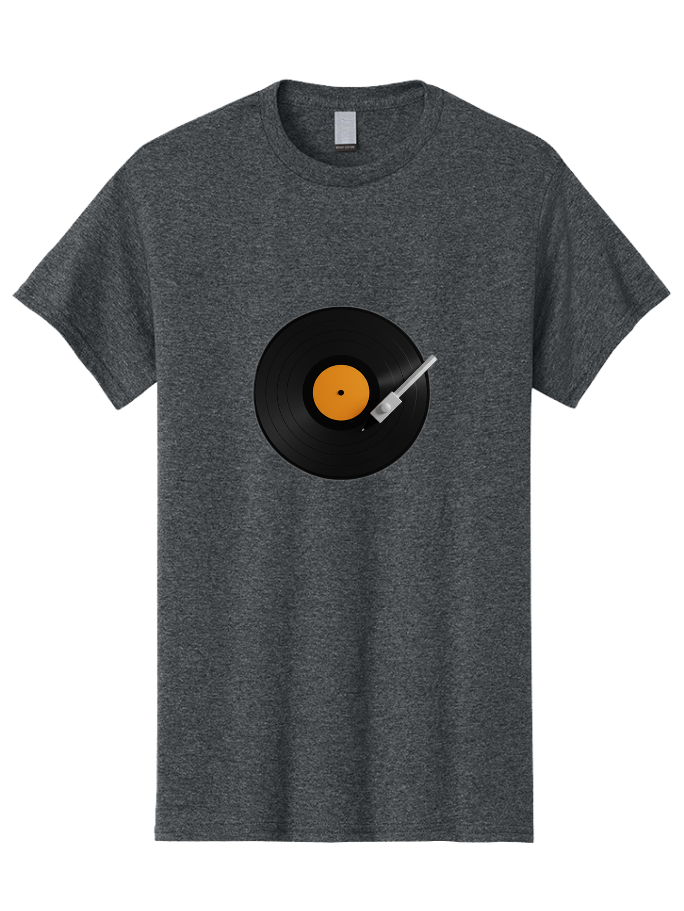 Vinyl-Record-Player-1 Men'S Graphic Tee, 100% Cotton, Comfortable Casual Summer Wear, Machine Washable, Vinyl Record, Record Player, Music, Black Vinyl, Orange Label, Dj Equipment, Music Technology, Retro Sound, Analog Music Bad899