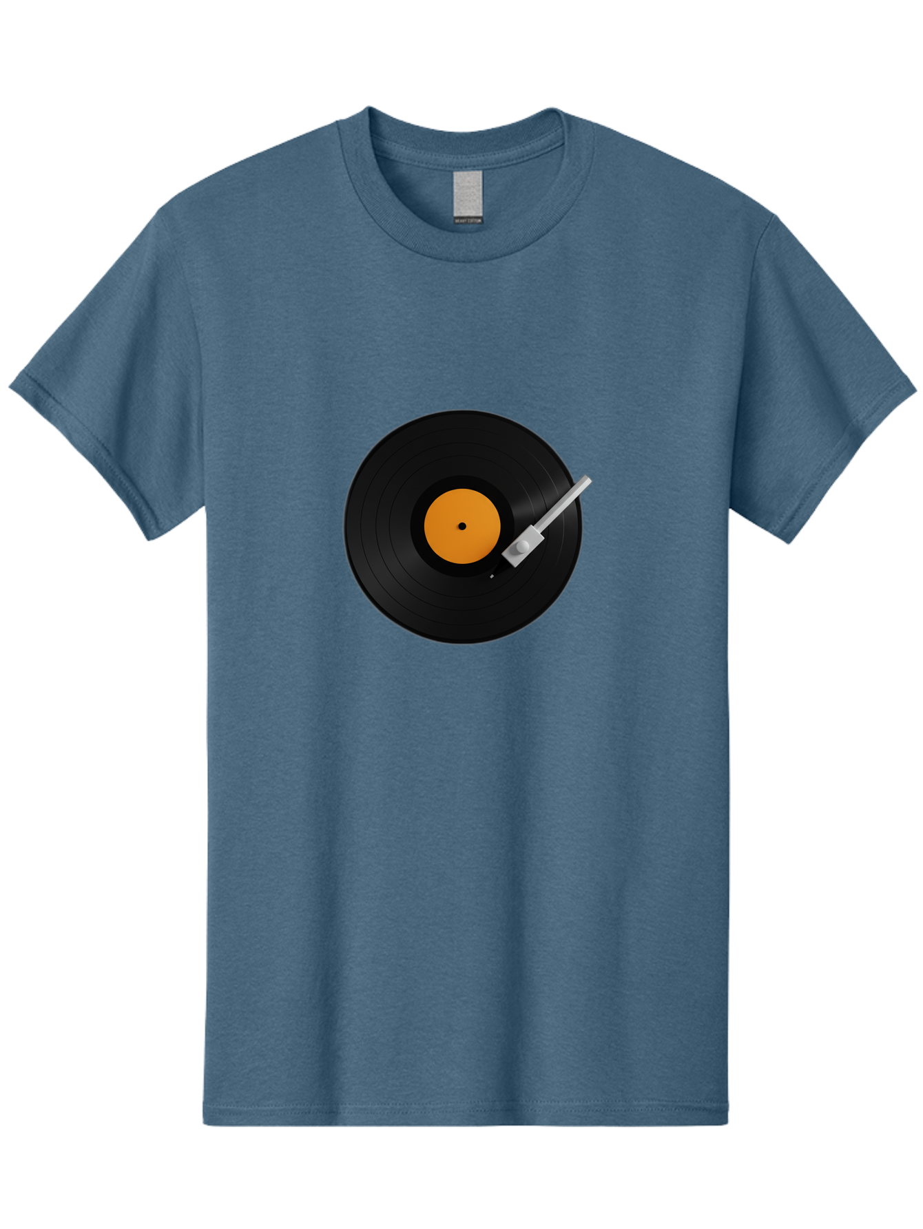 Vinyl-Record-Player-1 Men'S Graphic Tee, 100% Cotton, Comfortable Casual Summer Wear, Machine Washable, Vinyl Record, Record Player, Music, Black Vinyl, Orange Label, Dj Equipment, Music Technology, Retro Sound, Analog Music Bad899