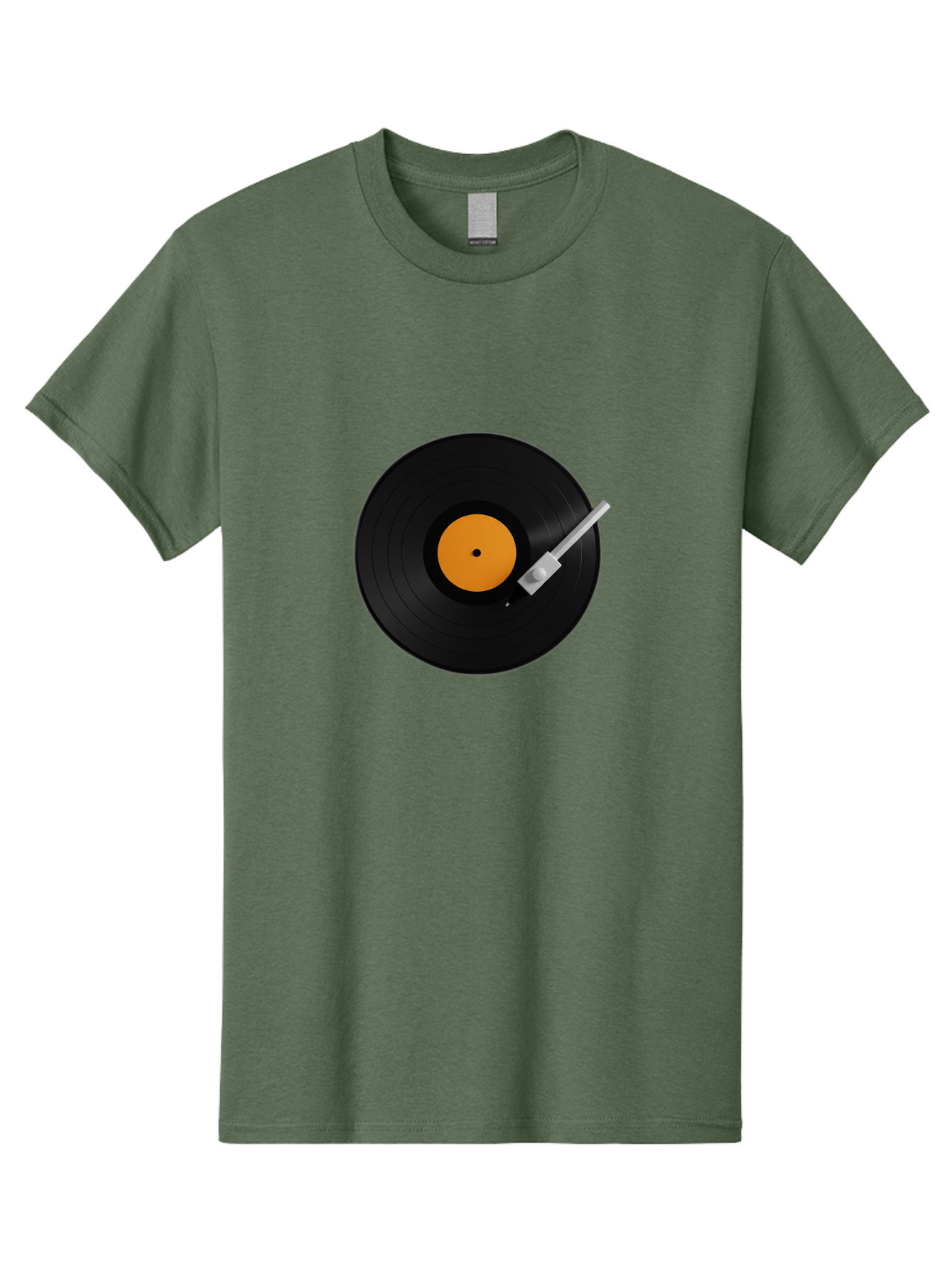 Vinyl-Record-Player-1 Men'S Graphic Tee, 100% Cotton, Comfortable Casual Summer Wear, Machine Washable, Vinyl Record, Record Player, Music, Black Vinyl, Orange Label, Dj Equipment, Music Technology, Retro Sound, Analog Music Bad899