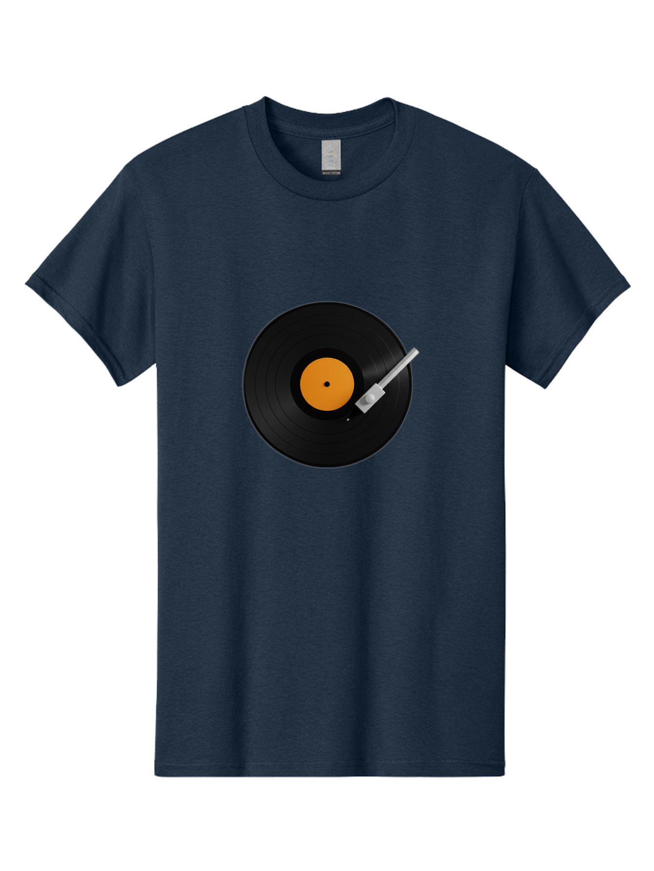 Vinyl-Record-Player-1 Men'S Graphic Tee, 100% Cotton, Comfortable Casual Summer Wear, Machine Washable, Vinyl Record, Record Player, Music, Black Vinyl, Orange Label, Dj Equipment, Music Technology, Retro Sound, Analog Music Bad899