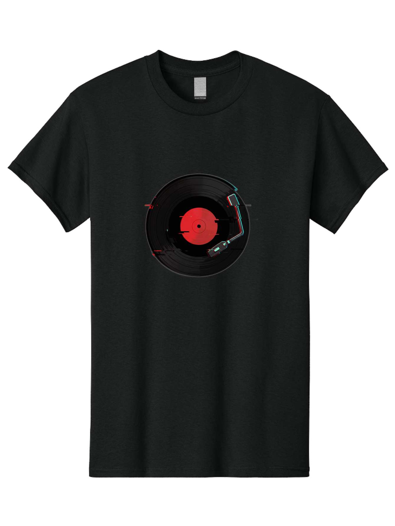 Vinyl-Record-Player-2 Men'S Graphic Tee, 100% Cotton, Comfortable Casual Summer Wear, Machine Washable, Vinyl Record, Record Player, Music, Black Vinyl, Red Label, Dj Equipment, Turntable, Music Player, Retro Audio Bad900