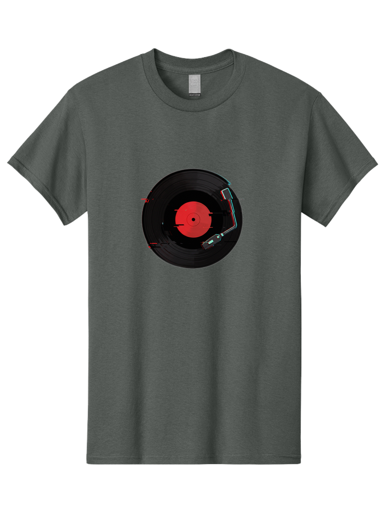 Vinyl-Record-Player-2 Men'S Graphic Tee, 100% Cotton, Comfortable Casual Summer Wear, Machine Washable, Vinyl Record, Record Player, Music, Black Vinyl, Red Label, Dj Equipment, Turntable, Music Player, Retro Audio Bad900