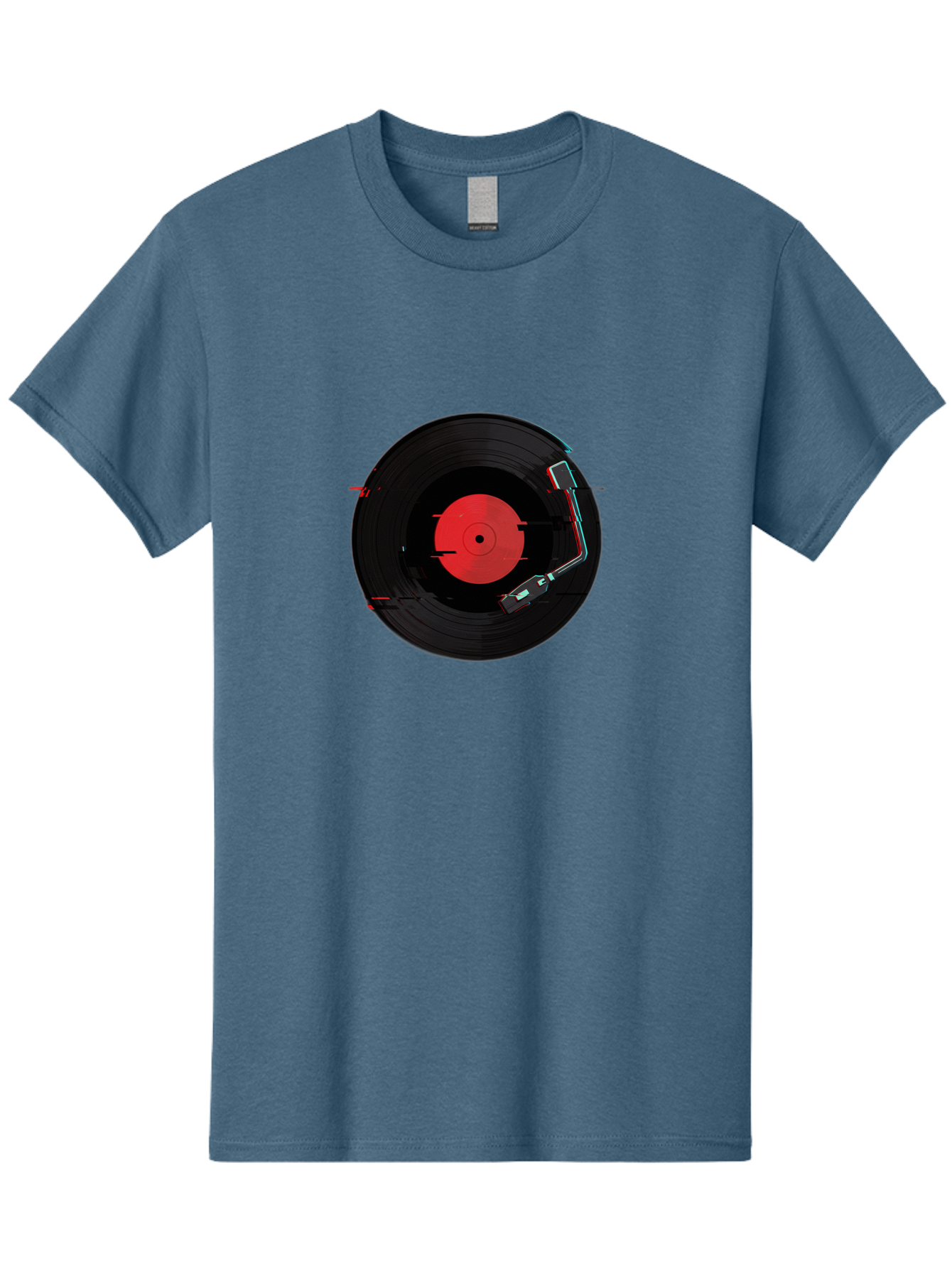 Vinyl-Record-Player-2 Men'S Graphic Tee, 100% Cotton, Comfortable Casual Summer Wear, Machine Washable, Vinyl Record, Record Player, Music, Black Vinyl, Red Label, Dj Equipment, Turntable, Music Player, Retro Audio Bad900