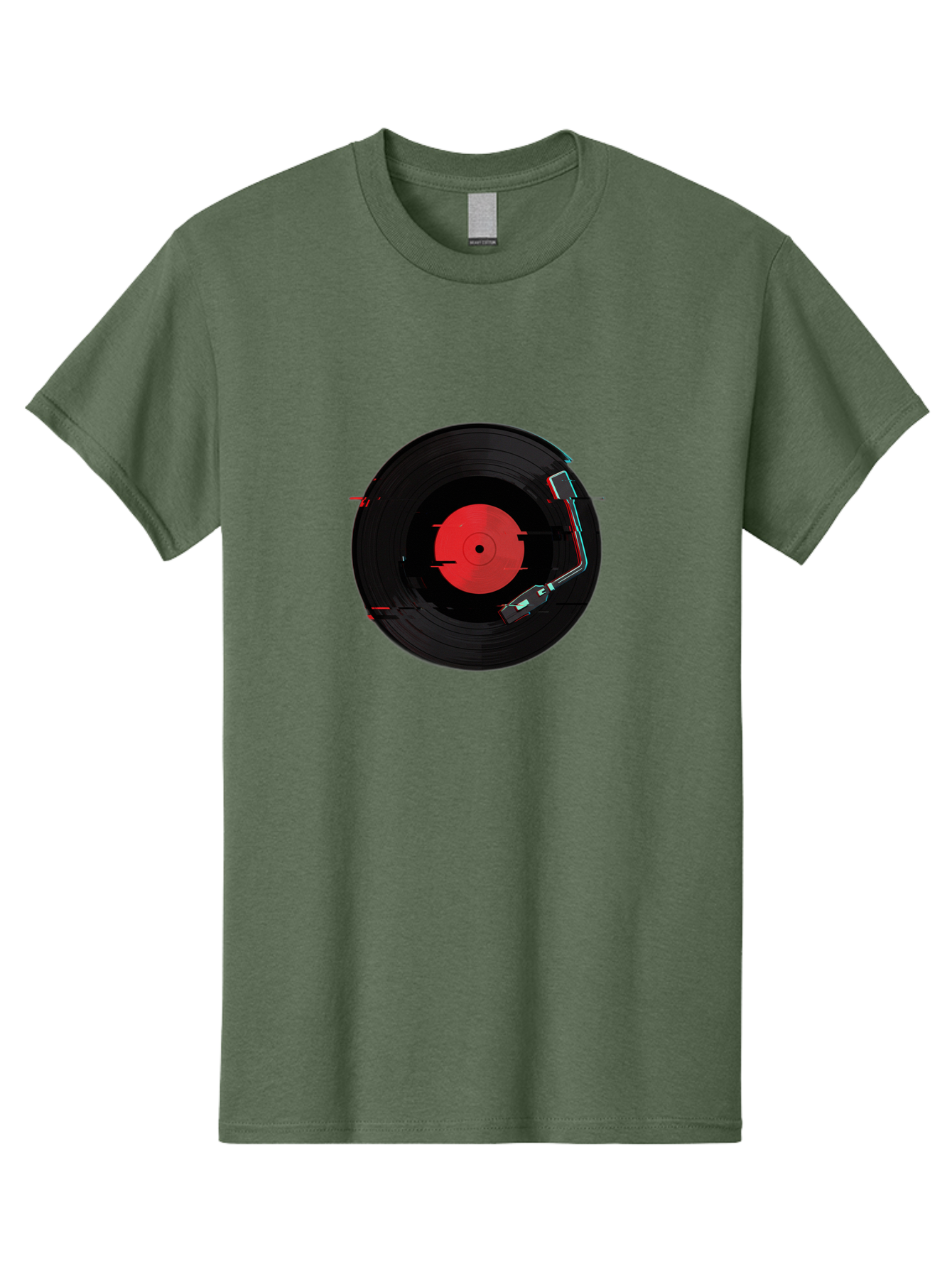 Vinyl-Record-Player-2 Men'S Graphic Tee, 100% Cotton, Comfortable Casual Summer Wear, Machine Washable, Vinyl Record, Record Player, Music, Black Vinyl, Red Label, Dj Equipment, Turntable, Music Player, Retro Audio Bad900