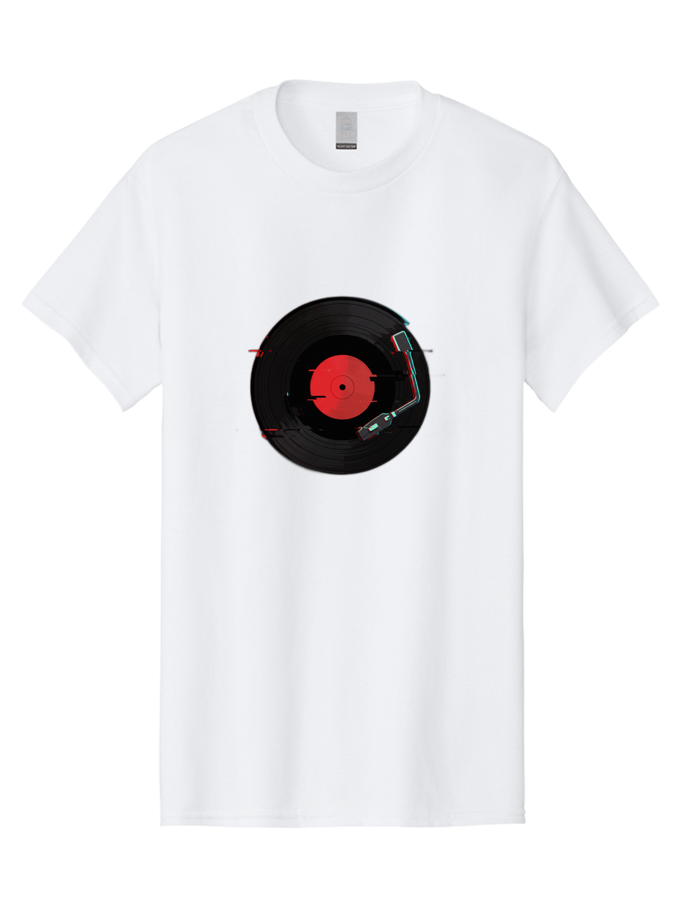 Vinyl-Record-Player-2 Men'S Graphic Tee, 100% Cotton, Comfortable Casual Summer Wear, Machine Washable, Vinyl Record, Record Player, Music, Black Vinyl, Red Label, Dj Equipment, Turntable, Music Player, Retro Audio Bad900