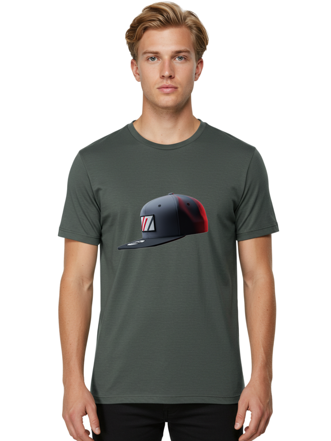 W-Logo-Baseball-Cap Men'S Graphic Tee, 100% Cotton, Comfortable Casual Summer Wear, Machine Washable, Baseball Cap With Logo, Black And Red Cap, Sporty Hat, Stylish Cap, Vl Emblem, Fashion Accessory, Casual Wear, Streetwear Bad907