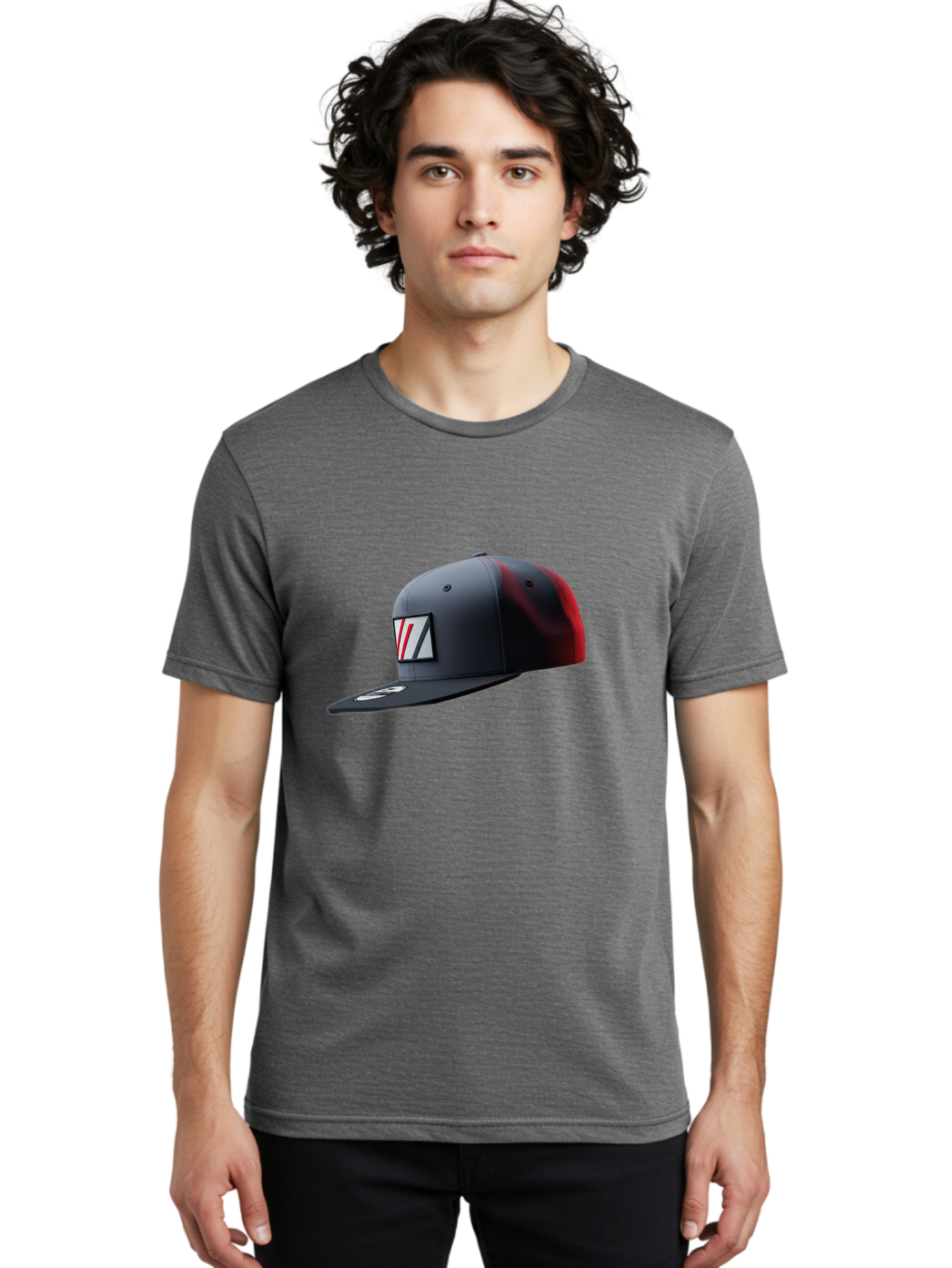 W-Logo-Baseball-Cap Men'S Graphic Tee, 100% Cotton, Comfortable Casual Summer Wear, Machine Washable, Baseball Cap With Logo, Black And Red Cap, Sporty Hat, Stylish Cap, Vl Emblem, Fashion Accessory, Casual Wear, Streetwear Bad907