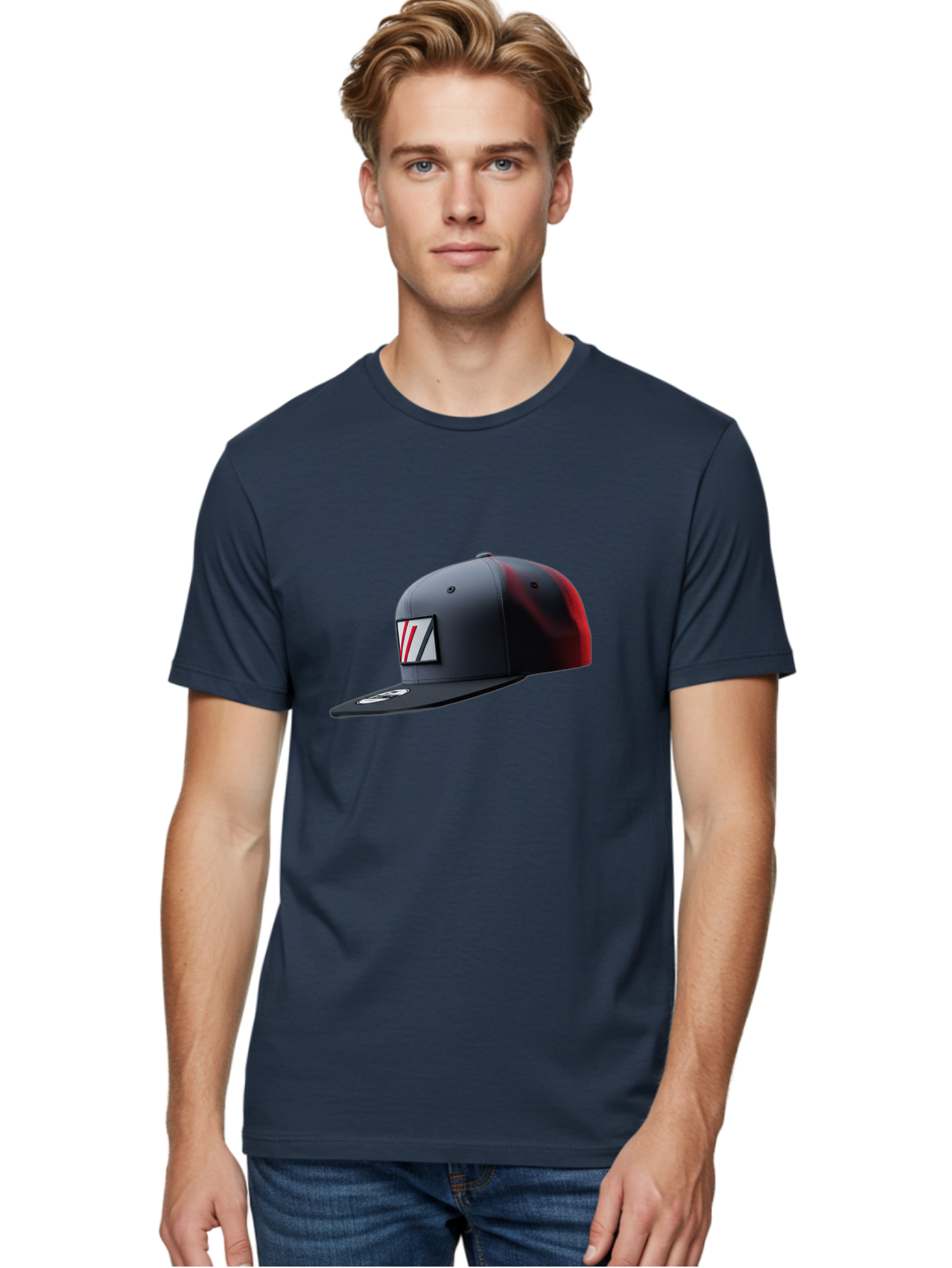 W-Logo-Baseball-Cap Men'S Graphic Tee, 100% Cotton, Comfortable Casual Summer Wear, Machine Washable, Baseball Cap With Logo, Black And Red Cap, Sporty Hat, Stylish Cap, Vl Emblem, Fashion Accessory, Casual Wear, Streetwear Bad907