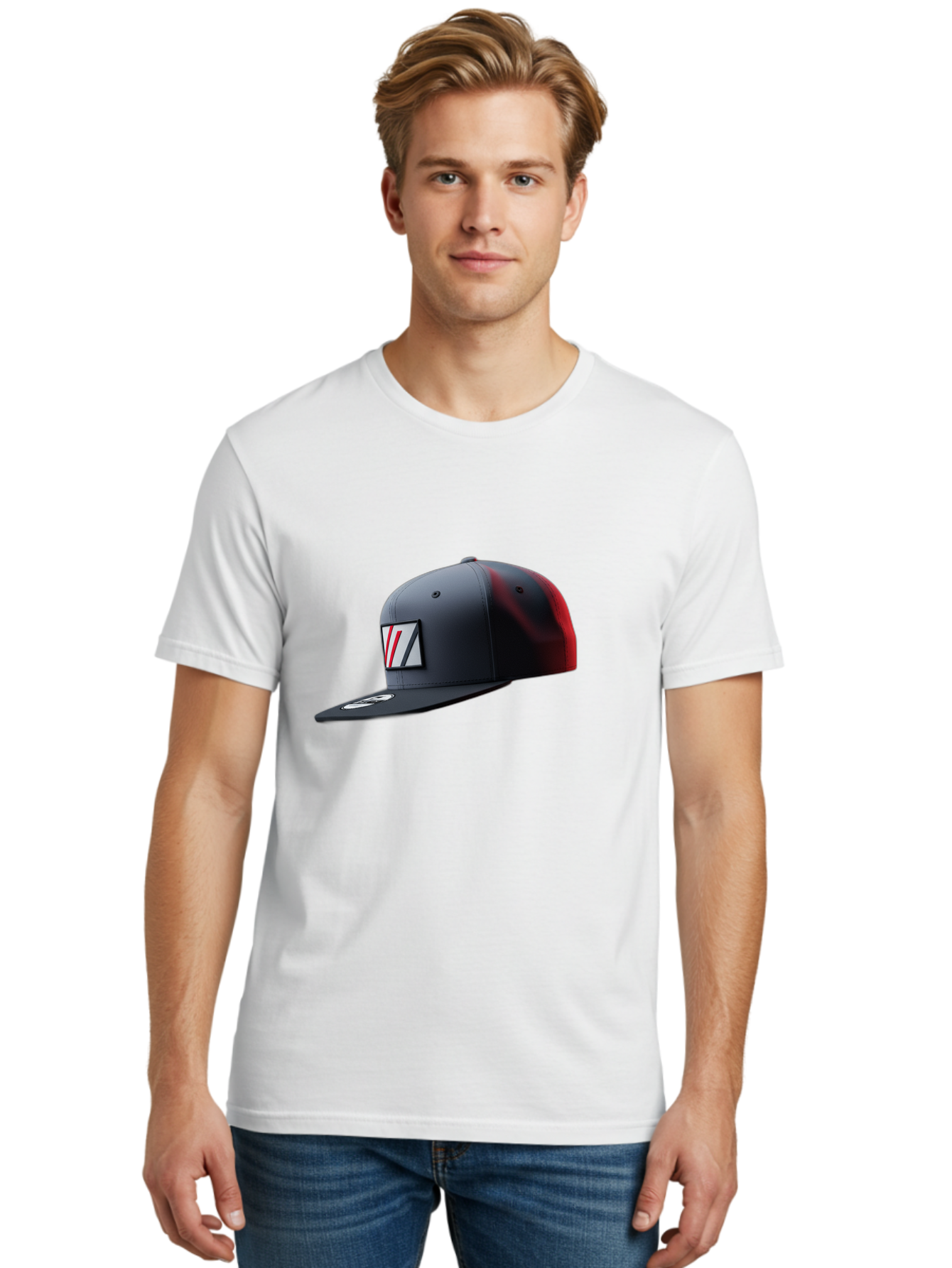 W-Logo-Baseball-Cap Men'S Graphic Tee, 100% Cotton, Comfortable Casual Summer Wear, Machine Washable, Baseball Cap With Logo, Black And Red Cap, Sporty Hat, Stylish Cap, Vl Emblem, Fashion Accessory, Casual Wear, Streetwear Bad907