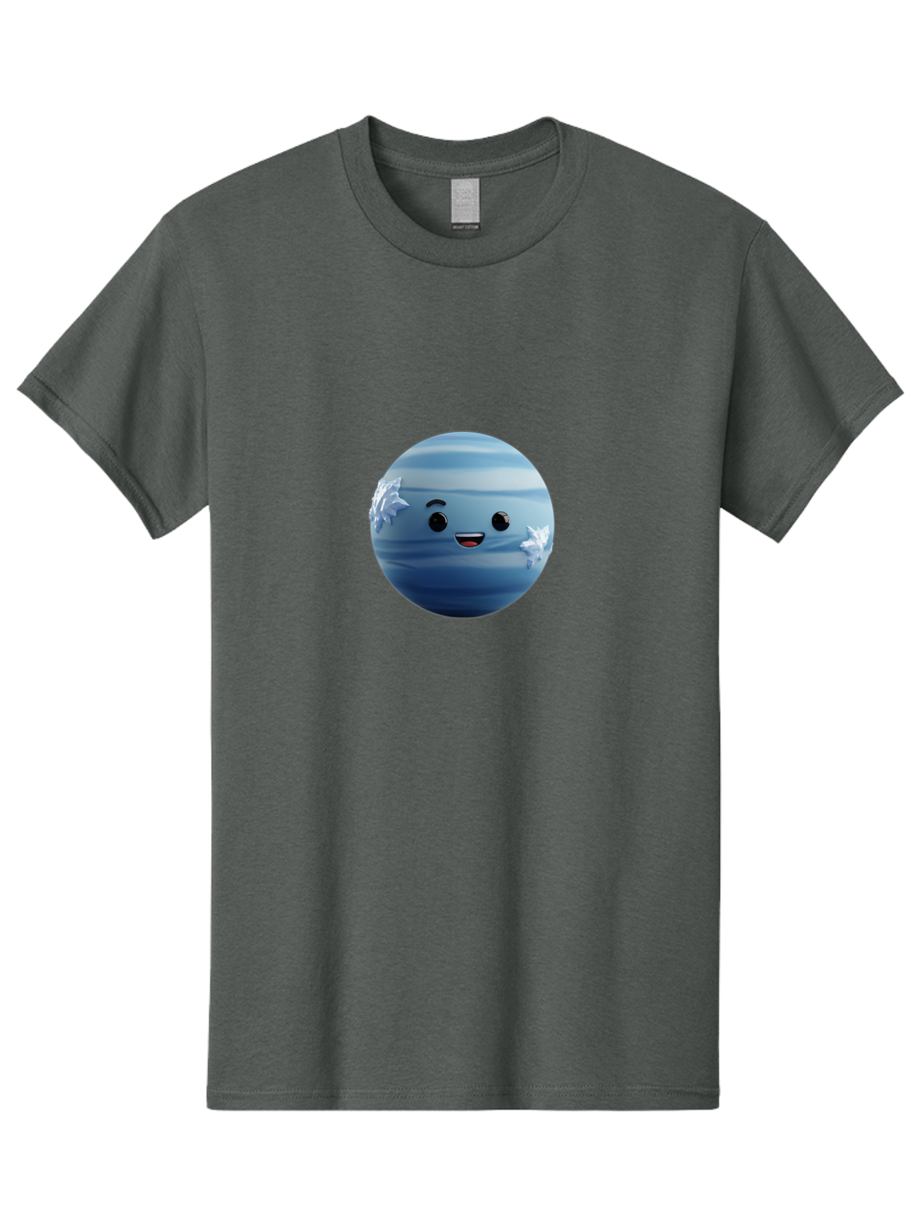 Water-Emoji Men'S Graphic Tee, 100% Cotton, Comfortable Casual Summer Wear, Machine Washable, Blue Water Droplet, Smiling Face, Cartoon Character, Cute Emoji, Playful Design, Fun Illustration, Smiling Water, Water Symbol Bad909