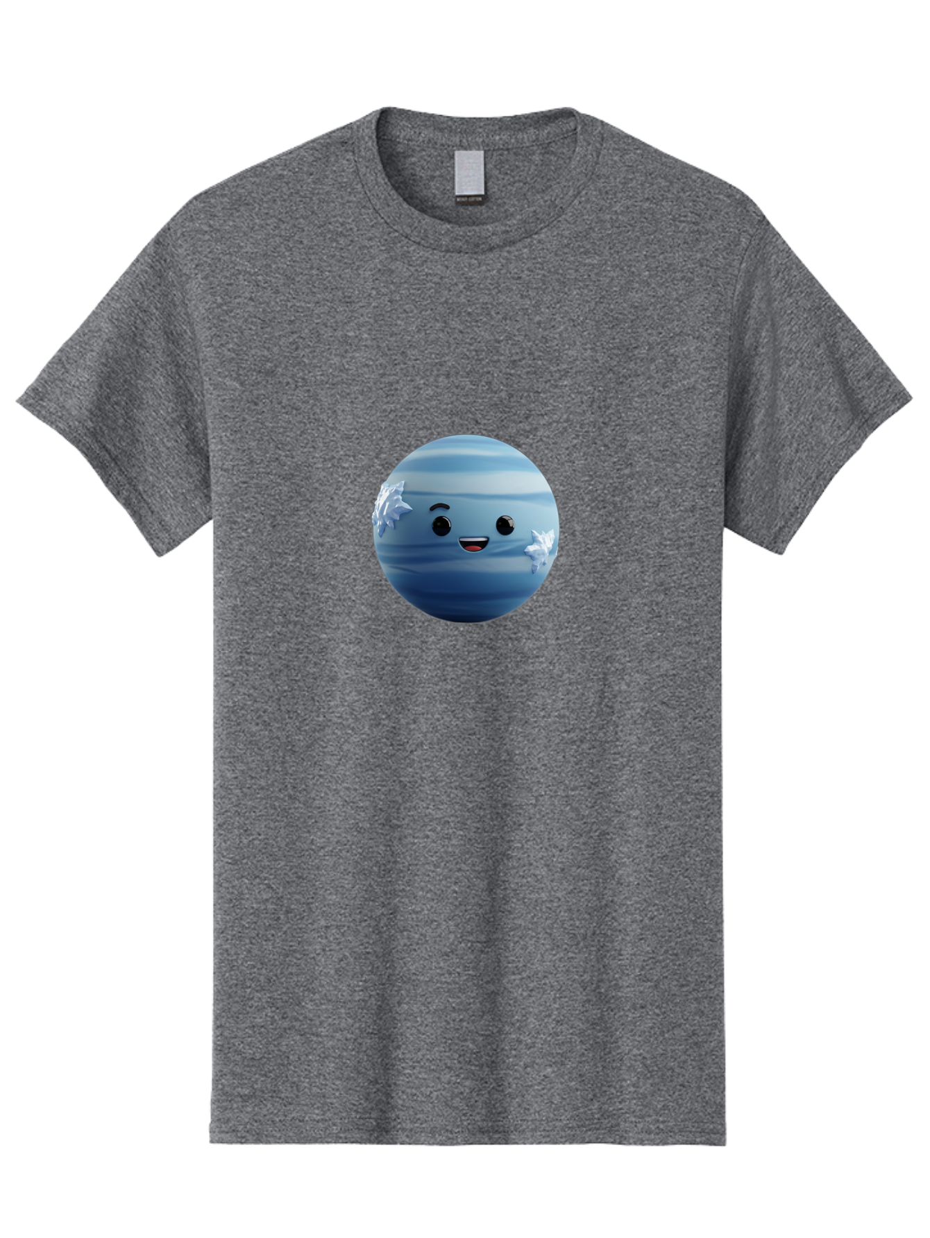 Water-Emoji Men'S Graphic Tee, 100% Cotton, Comfortable Casual Summer Wear, Machine Washable, Blue Water Droplet, Smiling Face, Cartoon Character, Cute Emoji, Playful Design, Fun Illustration, Smiling Water, Water Symbol Bad909