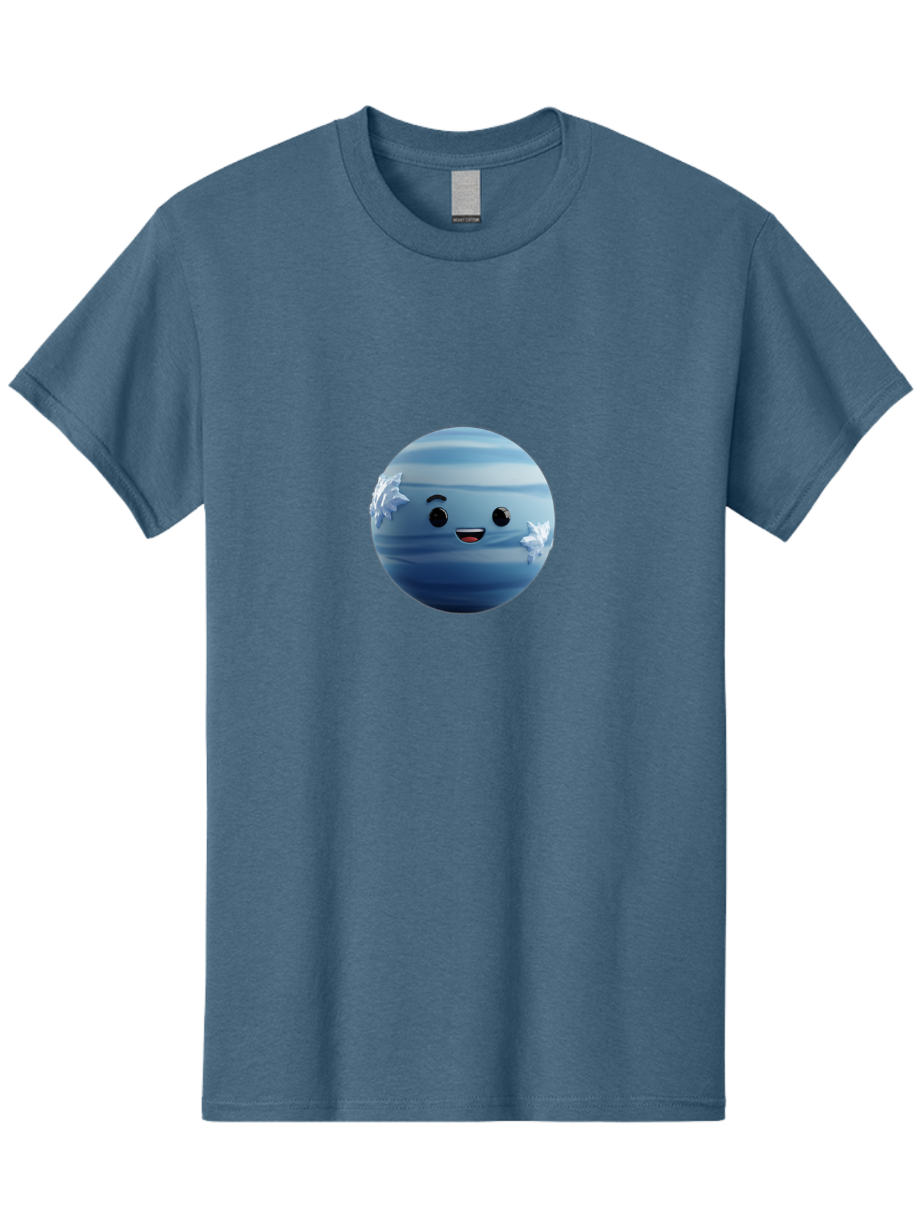 Water-Emoji Men'S Graphic Tee, 100% Cotton, Comfortable Casual Summer Wear, Machine Washable, Blue Water Droplet, Smiling Face, Cartoon Character, Cute Emoji, Playful Design, Fun Illustration, Smiling Water, Water Symbol Bad909