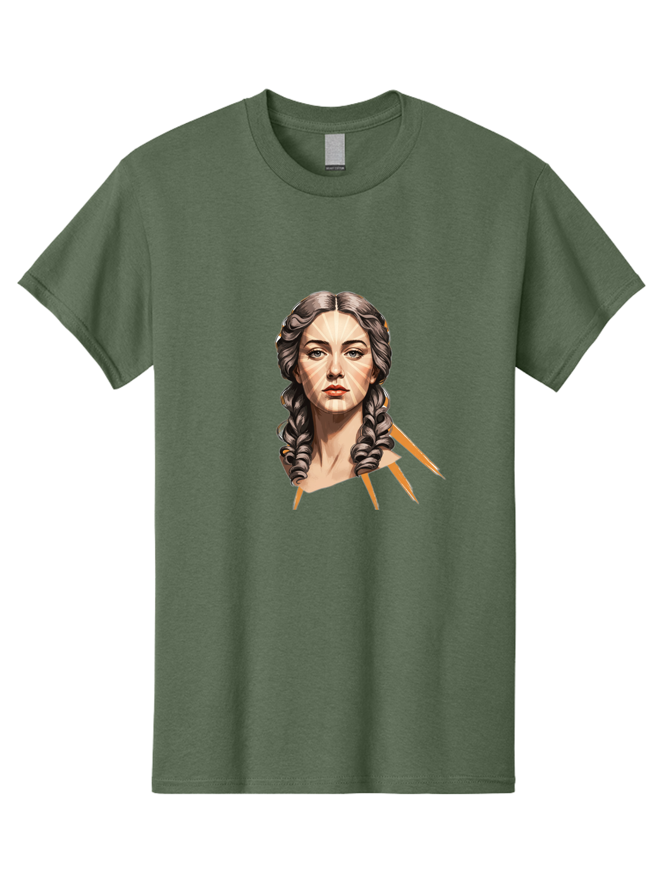 Woman-With-Braids Men'S Graphic Tee, 100% Cotton, Comfortable Casual Summer Wear, Machine Washable, Illustration Of A Woman, Braided Hair, Geometric Lines, Face Mapping, Digital Art, Modern Illustration, Creative Portrait, Artistic Expression Bad931