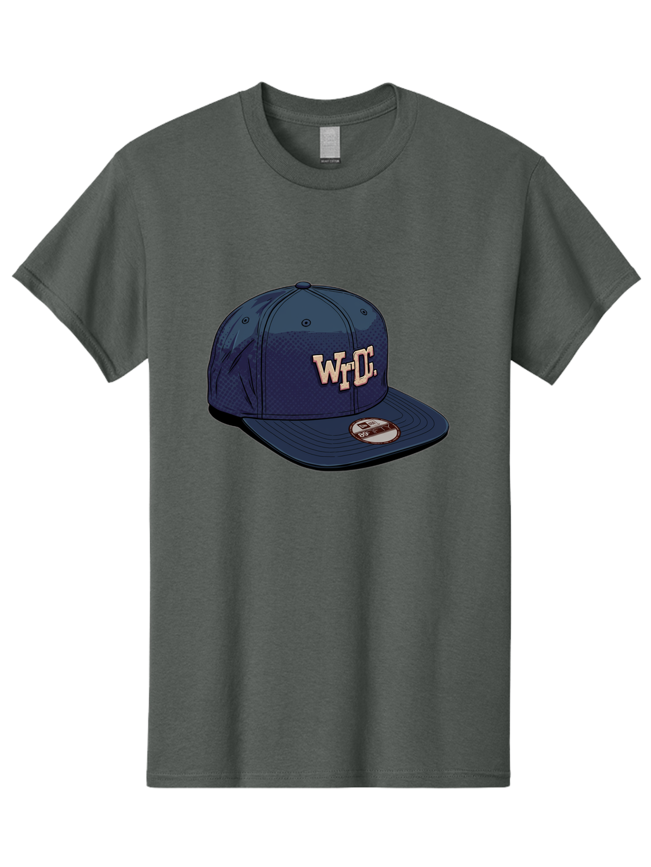 Wrdc-Baseball-Cap Men'S Graphic Tee, 100% Cotton, Comfortable Casual Summer Wear, Machine Washable, Navy Blue Baseball Cap, Trendy Hat, Streetwear Fashion, Wrdc Logo, New Era 59Fifty, Sports Apparel, Logo Design, Fashion Accessory Bad934