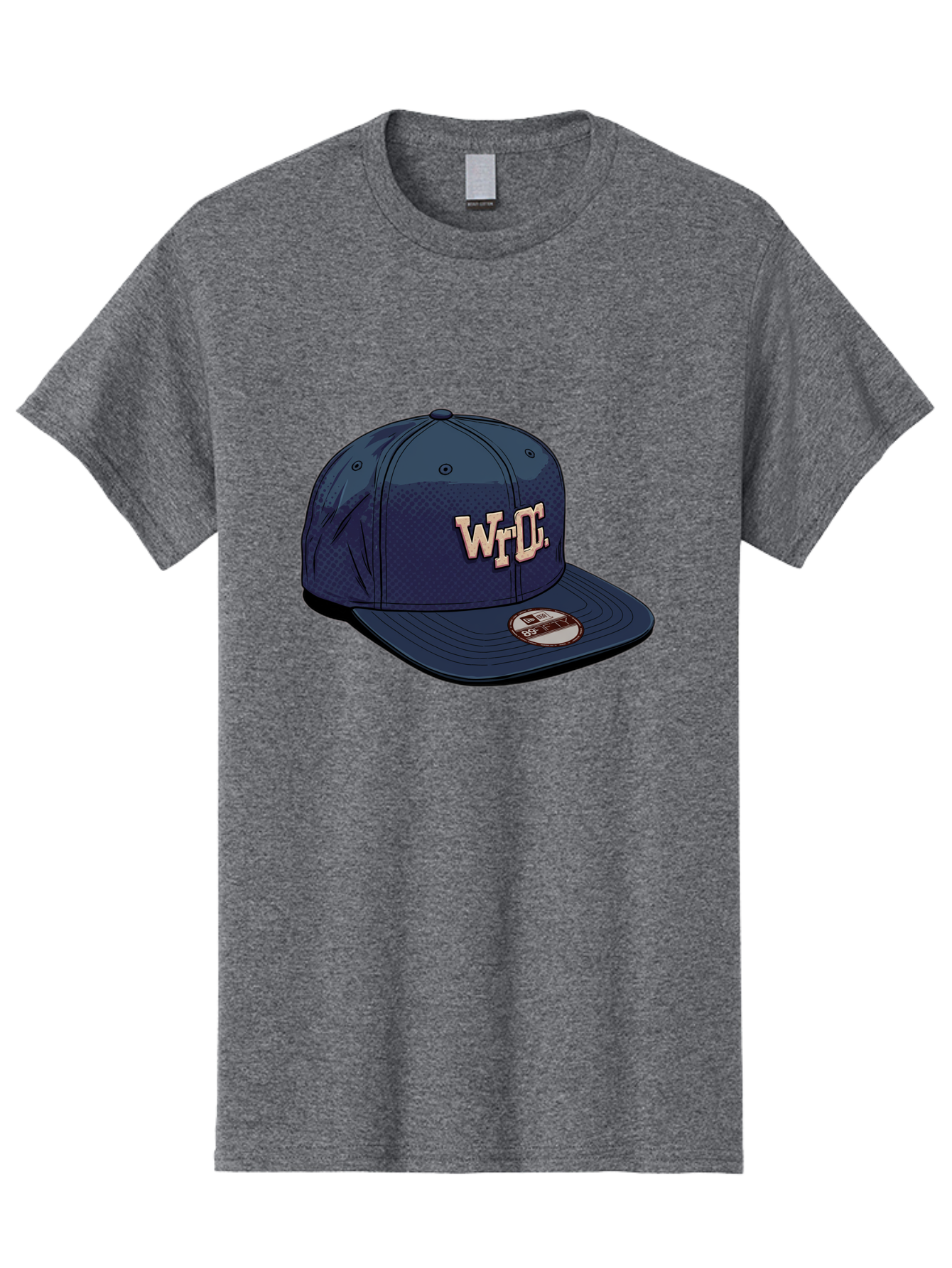 Wrdc-Baseball-Cap Men'S Graphic Tee, 100% Cotton, Comfortable Casual Summer Wear, Machine Washable, Navy Blue Baseball Cap, Trendy Hat, Streetwear Fashion, Wrdc Logo, New Era 59Fifty, Sports Apparel, Logo Design, Fashion Accessory Bad934