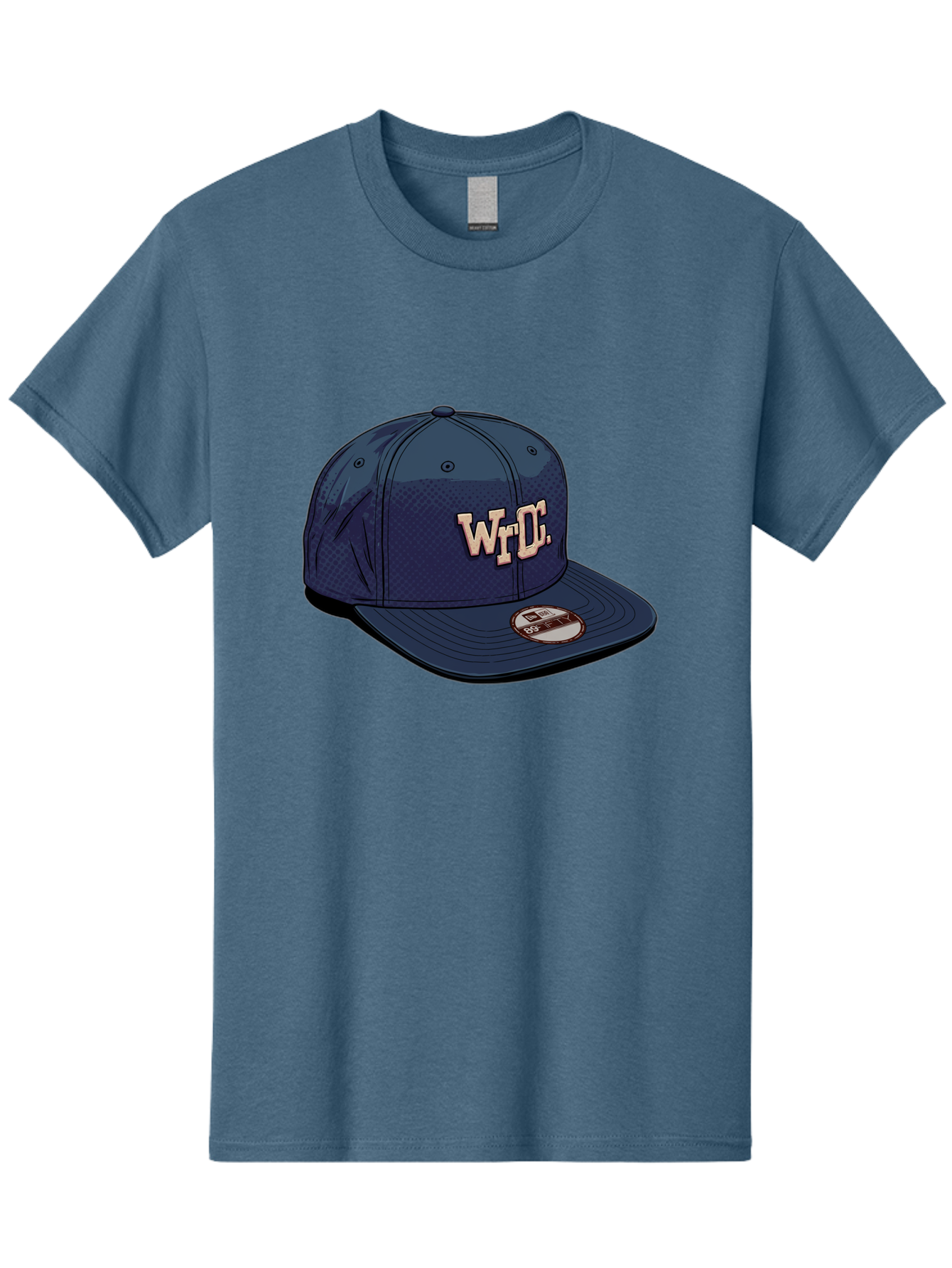 Wrdc-Baseball-Cap Men'S Graphic Tee, 100% Cotton, Comfortable Casual Summer Wear, Machine Washable, Navy Blue Baseball Cap, Trendy Hat, Streetwear Fashion, Wrdc Logo, New Era 59Fifty, Sports Apparel, Logo Design, Fashion Accessory Bad934