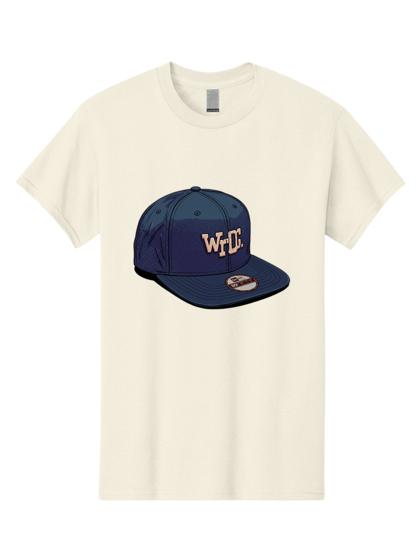 Wrdc-Baseball-Cap Men'S Graphic Tee, 100% Cotton, Comfortable Casual Summer Wear, Machine Washable, Navy Blue Baseball Cap, Trendy Hat, Streetwear Fashion, Wrdc Logo, New Era 59Fifty, Sports Apparel, Logo Design, Fashion Accessory Bad934