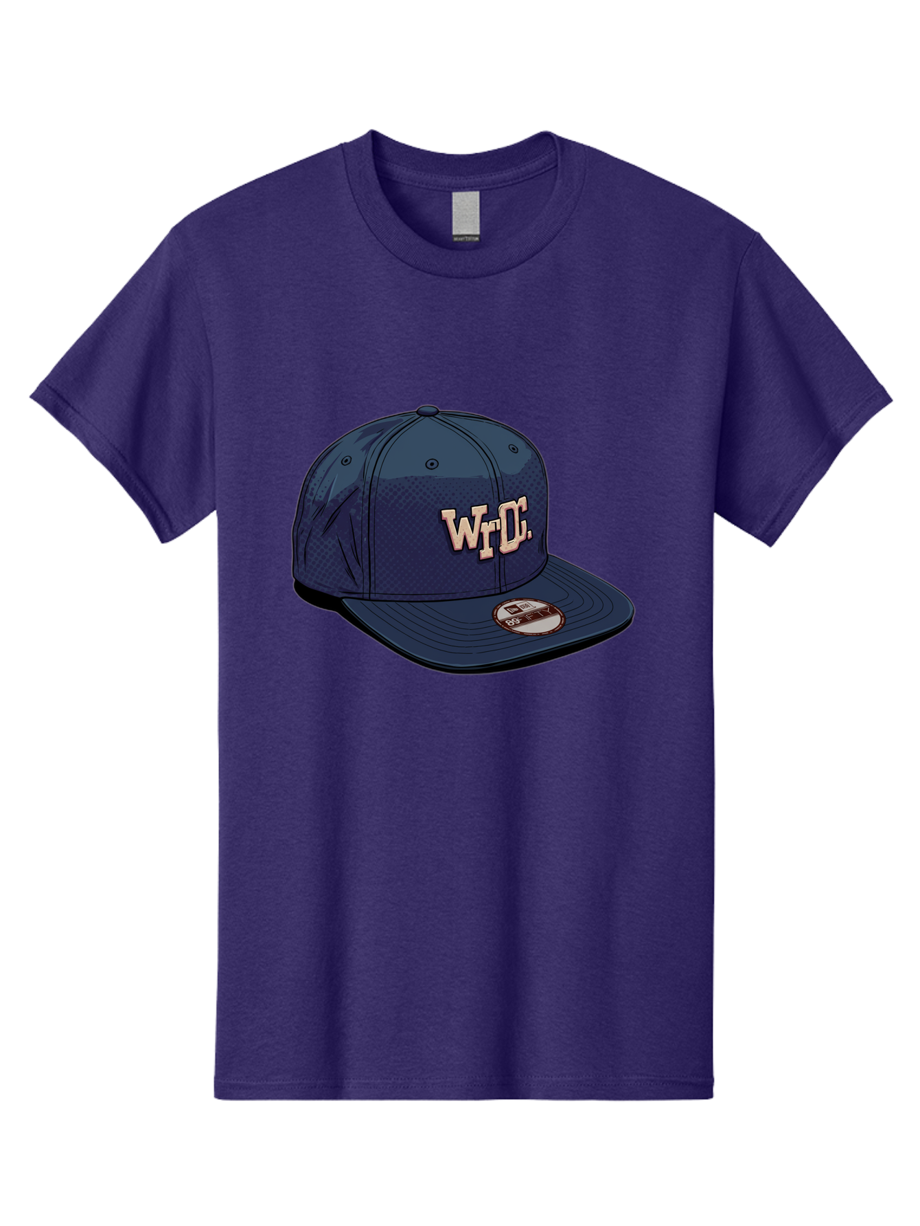Wrdc-Baseball-Cap Men'S Graphic Tee, 100% Cotton, Comfortable Casual Summer Wear, Machine Washable, Navy Blue Baseball Cap, Trendy Hat, Streetwear Fashion, Wrdc Logo, New Era 59Fifty, Sports Apparel, Logo Design, Fashion Accessory Bad934