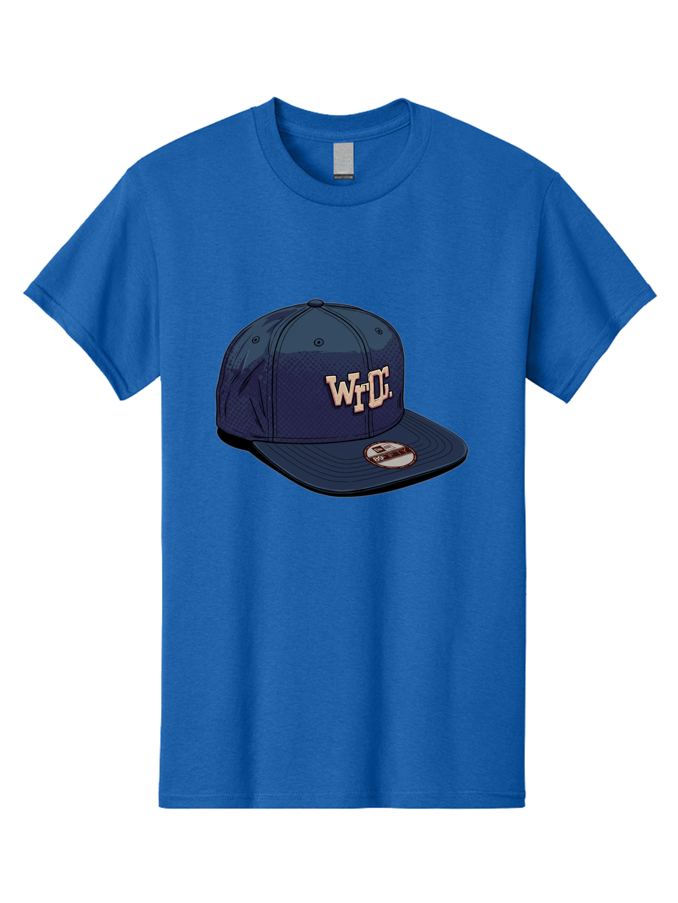 Wrdc-Baseball-Cap Men'S Graphic Tee, 100% Cotton, Comfortable Casual Summer Wear, Machine Washable, Navy Blue Baseball Cap, Trendy Hat, Streetwear Fashion, Wrdc Logo, New Era 59Fifty, Sports Apparel, Logo Design, Fashion Accessory Bad934