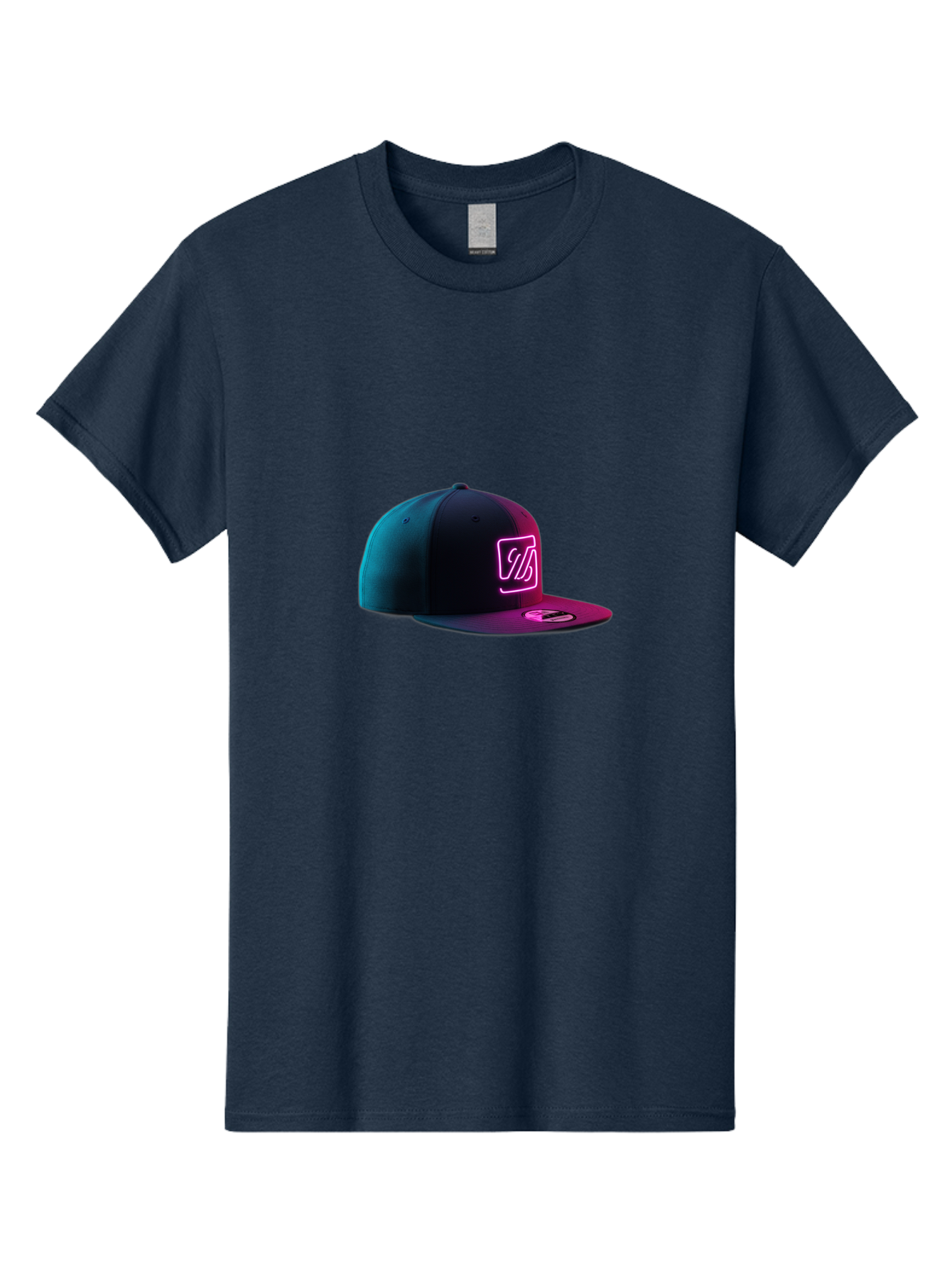 Yd-Logo-Cap Men'S Graphic Tee, 100% Cotton, Comfortable Casual Summer Wear, Machine Washable, Black Baseball Cap, Snapback Hat, Neon Pink Logo, Zild Branding, Streetwear Fashion, Trendy Accessories, Bold Design, Modern Style, Edgy Look Bad936