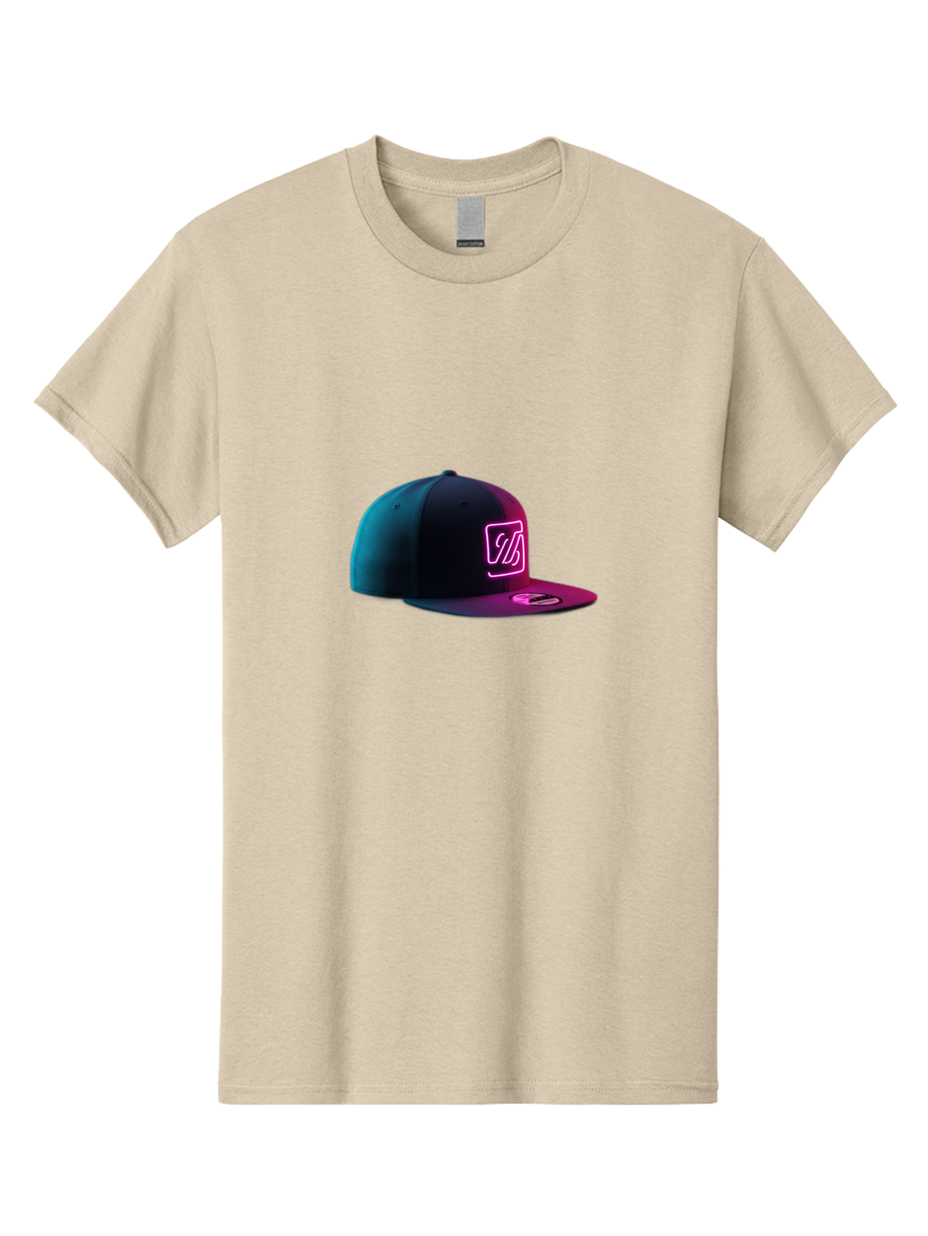 Yd-Logo-Cap Men'S Graphic Tee, 100% Cotton, Comfortable Casual Summer Wear, Machine Washable, Black Baseball Cap, Snapback Hat, Neon Pink Logo, Zild Branding, Streetwear Fashion, Trendy Accessories, Bold Design, Modern Style, Edgy Look Bad936