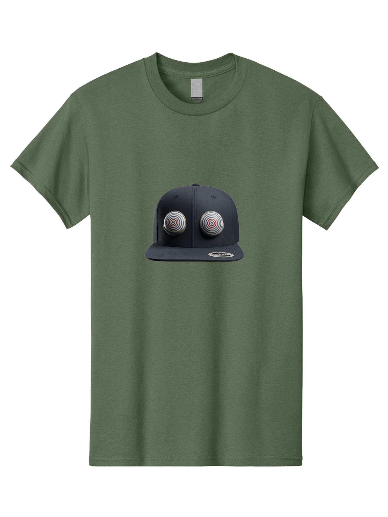 Yeezy-Gap-Cap Men'S Graphic Tee, 100% Cotton, Comfortable Casual Summer Wear, Machine Washable, Black Baseball Cap, Silver Spiral Designs, Eye-Catching Details, Sleek Hat Design, Fashion Accessory, Urban Style, Modern Headwear, Black Cap, Bad937
