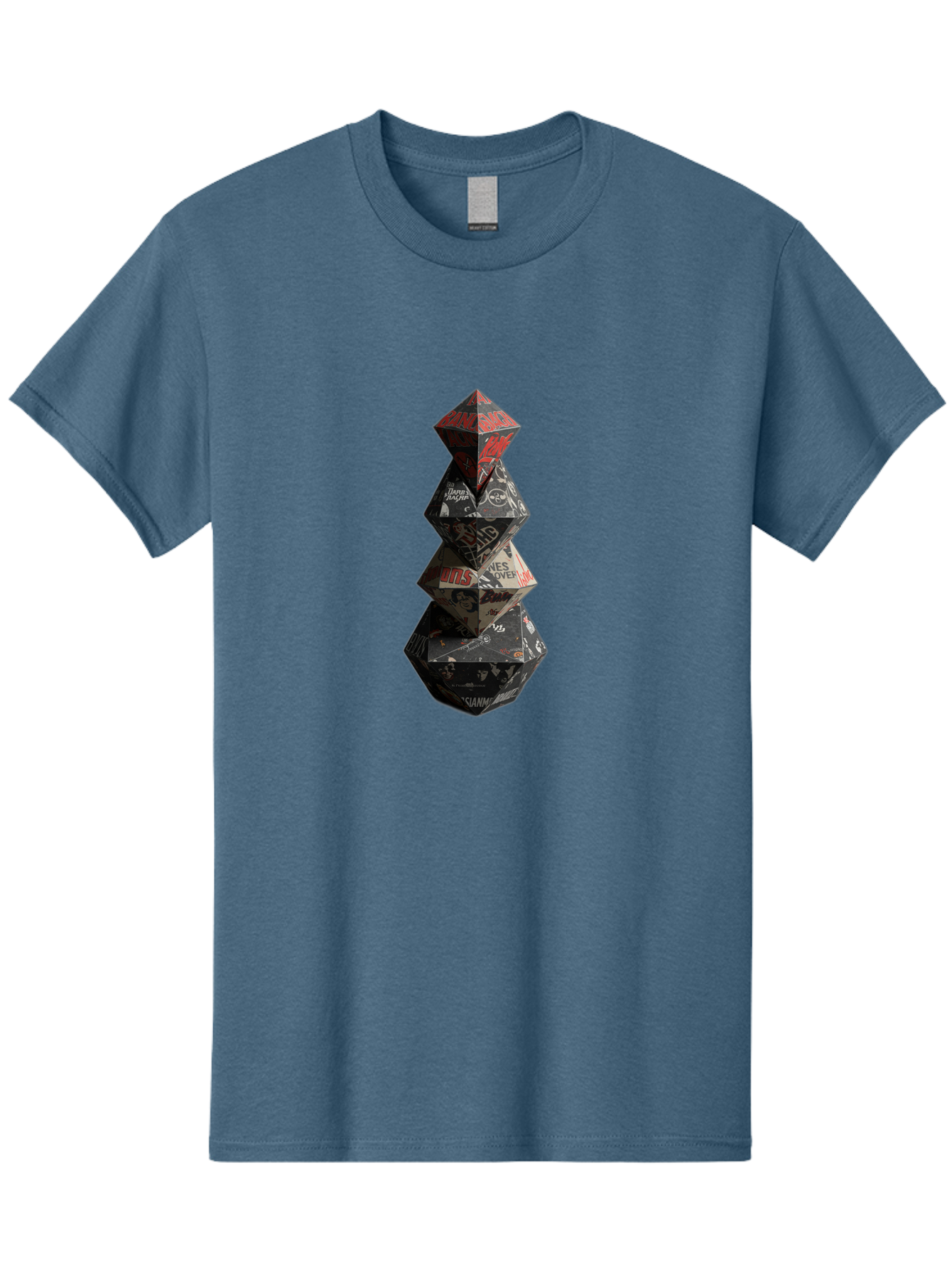 Yves-Saint-Laurent-Christmas-Tree Men'S Graphic Tee, 100% Cotton, Comfortable Casual Summer Wear, Machine Washable, Paper Art, Origami Tree, Geometric Shapes, Red And Black Design, Thank You, Handmade, 3D Art, Intricate Details, Bad947