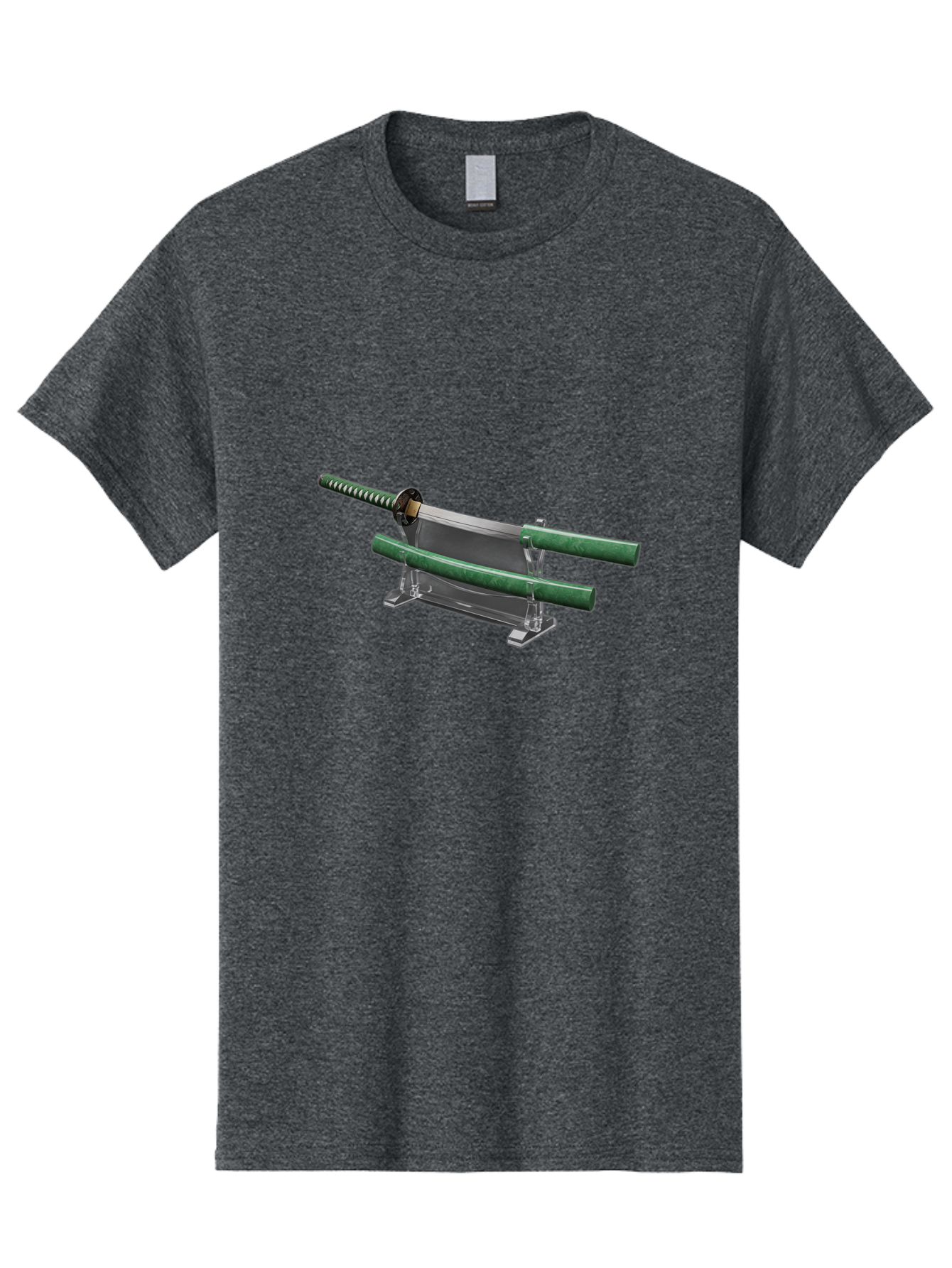 Katana-1 Men'S Graphic Tee, 100% Cotton, Comfortable Casual Summer Wear, Machine Washable, Samurai Sword On Stand, Katana Display, Vintage Swords, Japanese Blade, Traditional Craftsmanship, Sword Art, Historical Warfare, Steel Sword Bad957