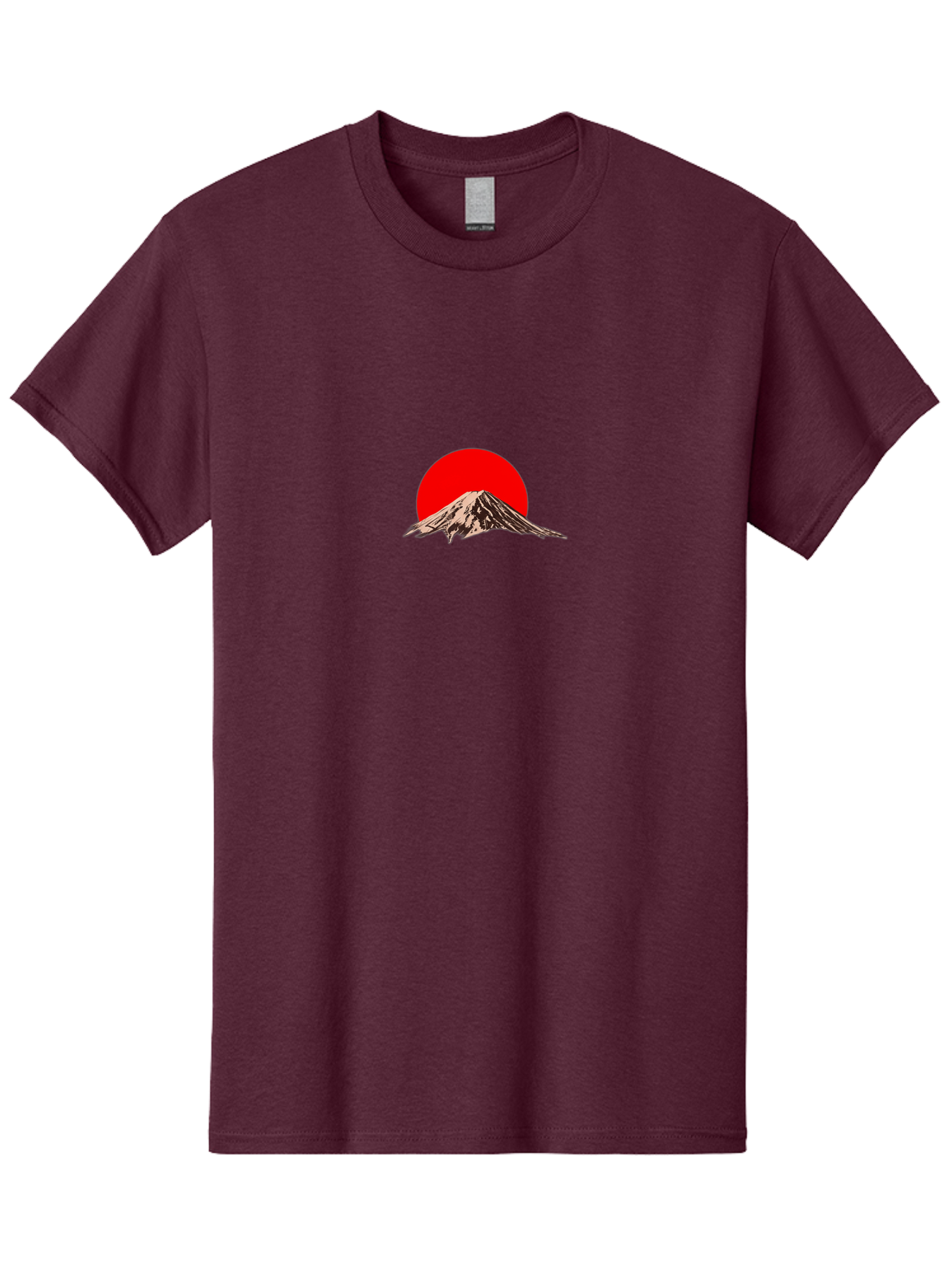 Mount-Fuji-5 Men'S Graphic Tee, 100% Cotton, Comfortable Casual Summer Wear, Machine Washable, Mount Fuji, Japanese Mountain, Iconic Landmark, Red Sun, Serene Landscape, Peaceful Atmosphere, Traditional Japan, Cultural Heritage, Bad970