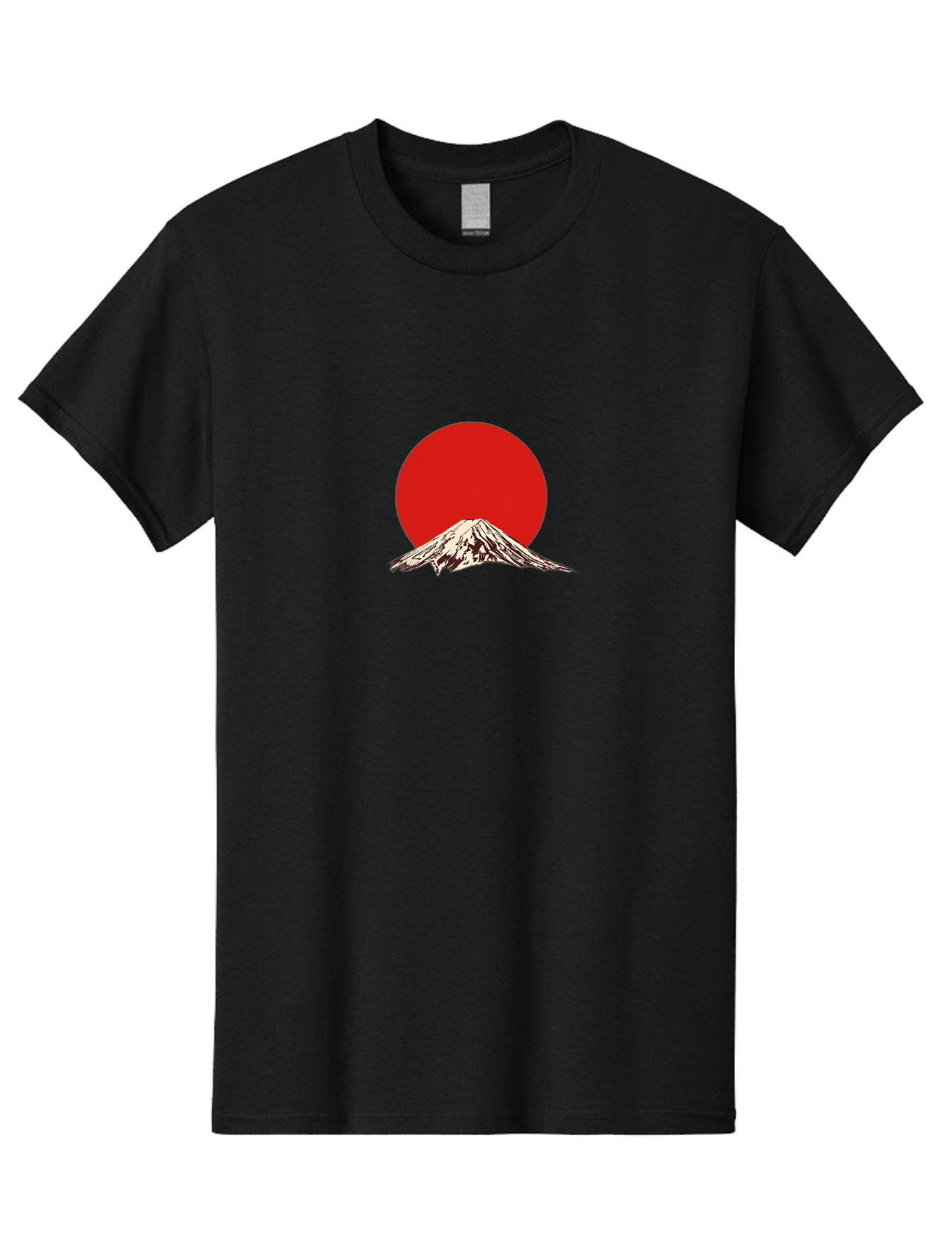 Mount-Fuji-7 Men'S Graphic Tee, 100% Cotton, Comfortable Casual Summer Wear, Machine Washable, Mount Fuji, Red Sun, Japanese Mountain, Iconic Landmark, Serene Landscape, Snow-Capped Peak, Minimalist Design, Bold Colors Bad972