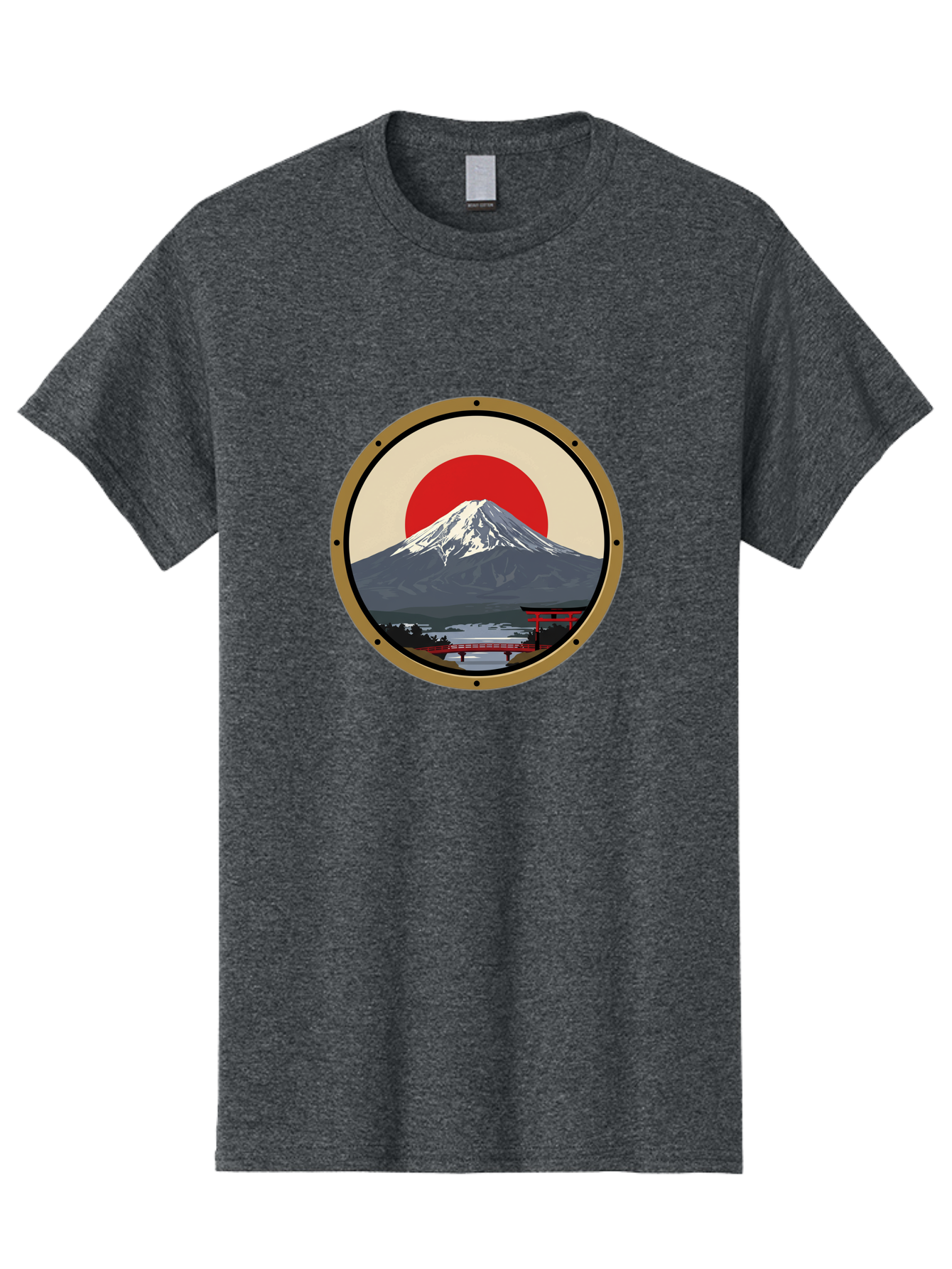 Mount-Fuji-8 Men'S Graphic Tee, 100% Cotton, Comfortable Casual Summer Wear, Machine Washable, Mount Fuji Landscape, Red Torii Gate, Serene Lake, Japanese Scenery, Red Bridge, Sunrise, Iconic Landmark, Beautiful Mountain Bad973