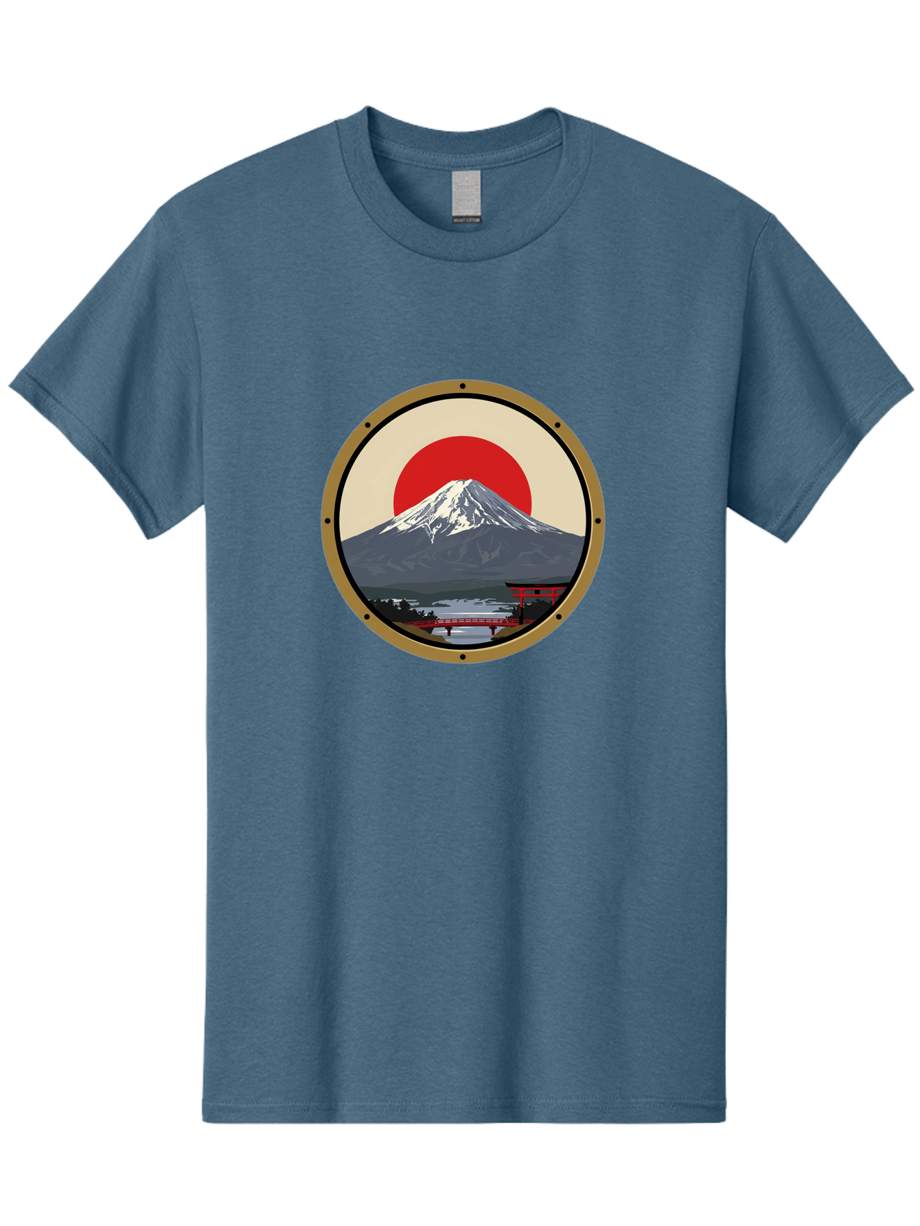 Mount-Fuji-8 Men'S Graphic Tee, 100% Cotton, Comfortable Casual Summer Wear, Machine Washable, Mount Fuji Landscape, Red Torii Gate, Serene Lake, Japanese Scenery, Red Bridge, Sunrise, Iconic Landmark, Beautiful Mountain Bad973