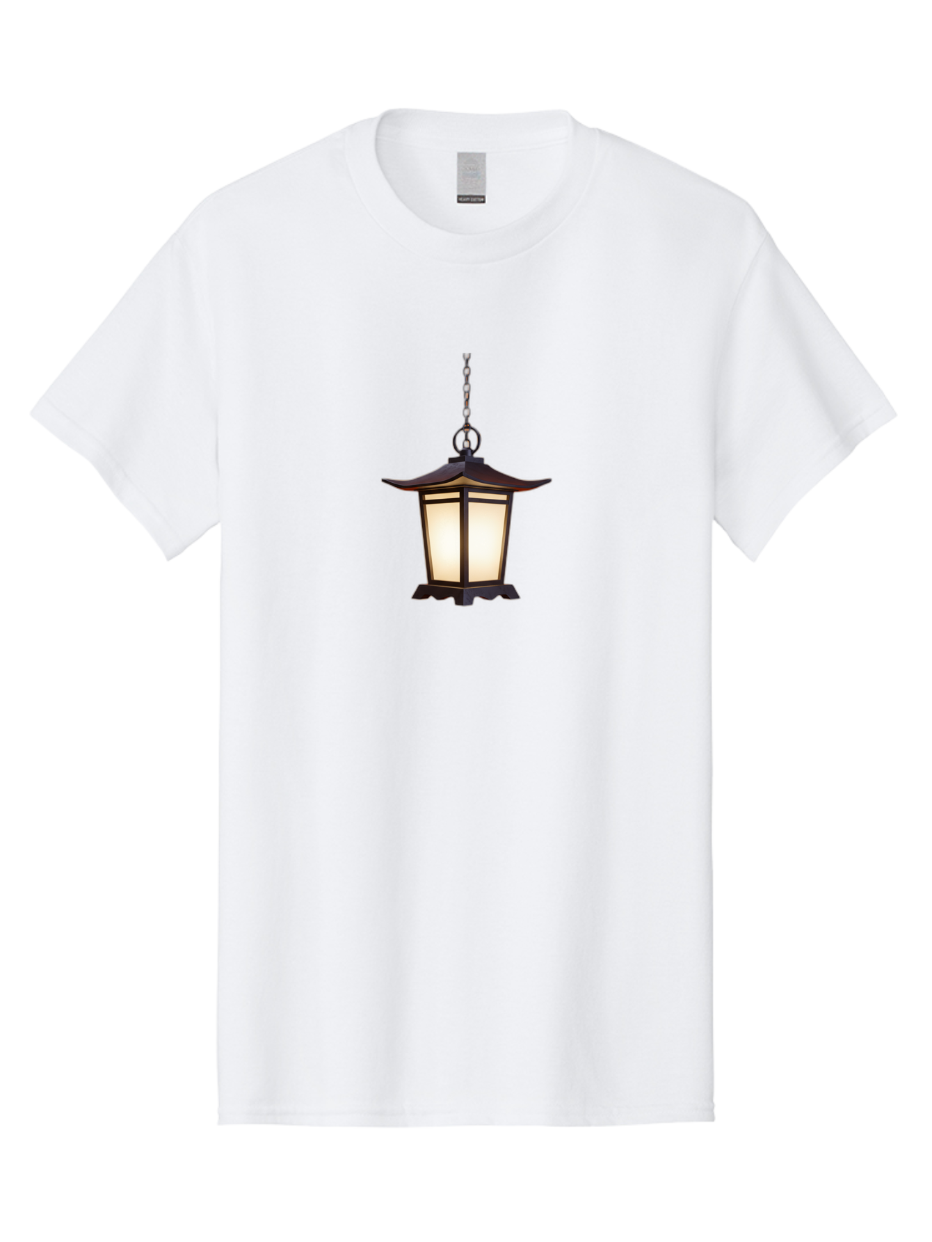 Pagoda-Lantern-1 Men'S Graphic Tee, 100% Cotton, Comfortable Casual Summer Wear, Machine Washable, Hanging Lamp, Japanese Lantern, Pagoda Style, Soft Lighting, Warm Glow, Interior Decor, Ambient Light, Traditional Design, Ornate Details Bad980