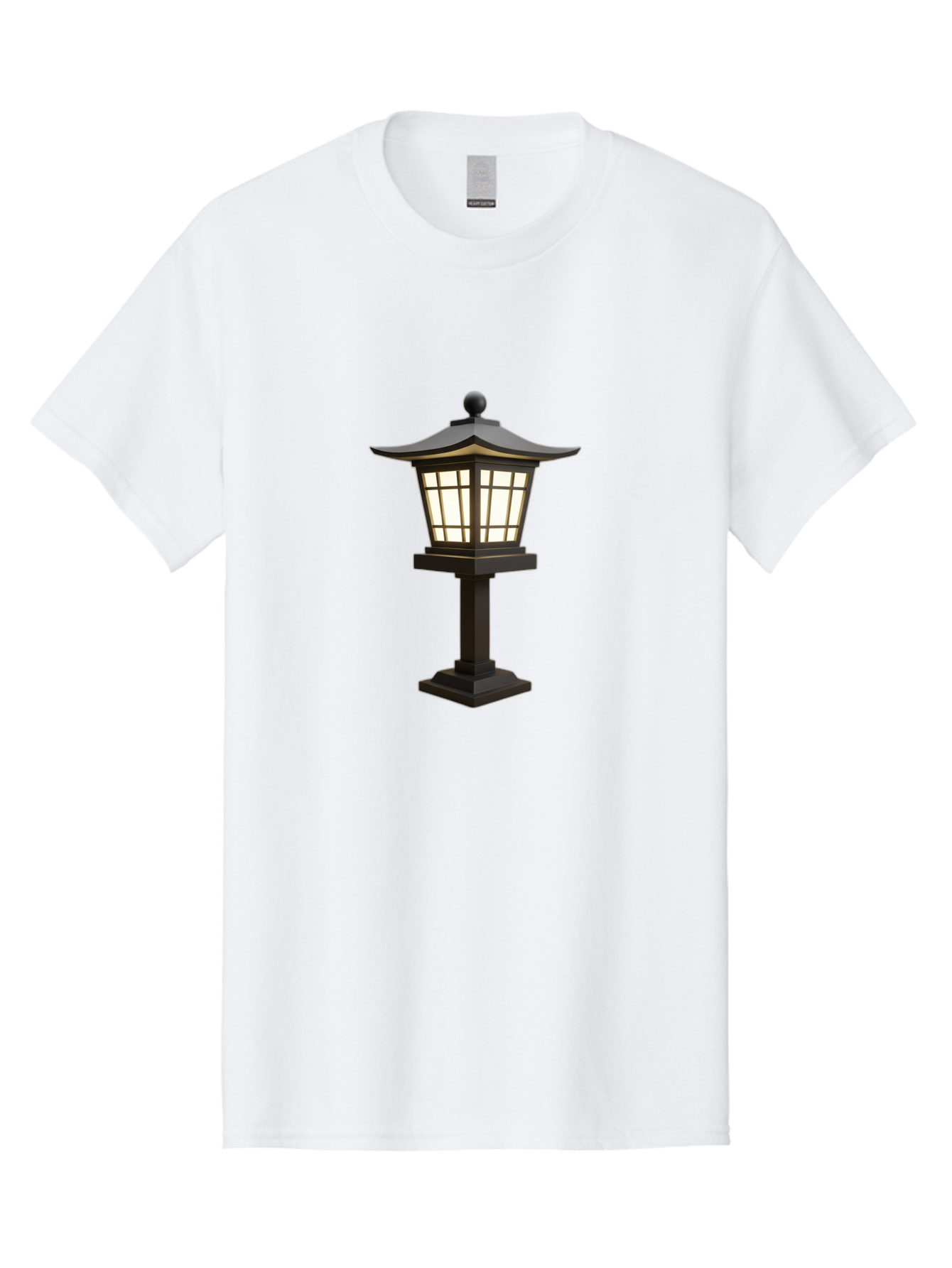 Pagoda-Style-Lamp-Post Men'S Graphic Tee, 100% Cotton, Comfortable Casual Summer Wear, Machine Washable, Outdoor Lamp, Pagoda Style, Garden Lighting, Decorative Post, Soft Glow, Warm Illumination, Landscape Feature, Courtyard Decoration Bad982