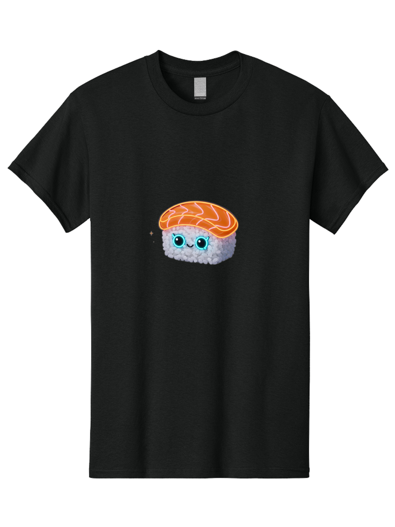 Sushi-1 Men'S Graphic Tee, 100% Cotton, Comfortable Casual Summer Wear, Machine Washable, Cartoon Sushi, Adorable Sushi, Japanese Cuisine, Raw Salmon, Cute Eyes, Smiling Face, Kawaii Food, Sushi Roll, Cute Cartoon, Food Illustration Bad992