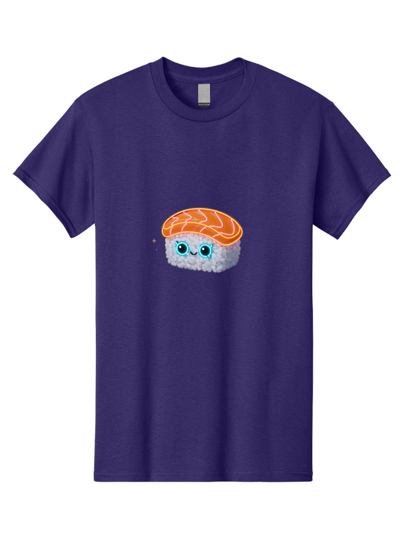 Sushi-1 Men'S Graphic Tee, 100% Cotton, Comfortable Casual Summer Wear, Machine Washable, Cartoon Sushi, Adorable Sushi, Japanese Cuisine, Raw Salmon, Cute Eyes, Smiling Face, Kawaii Food, Sushi Roll, Cute Cartoon, Food Illustration Bad992