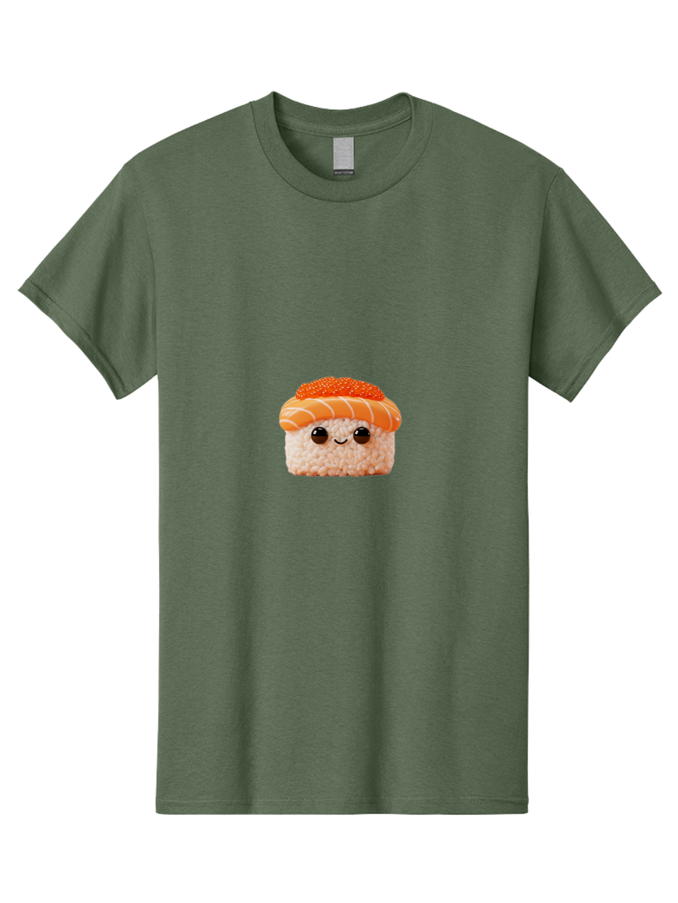 Sushi-Plush-Toy Men'S Graphic Tee, 100% Cotton, Comfortable Casual Summer Wear, Machine Washable, Kawaii Sushi, Cute Sushi, Adorable Plushie, Japanese Food, Sushi Plush Toy, Cartoon Sushi, Cute Food, Food Plushie, Sushi Character, Bad997