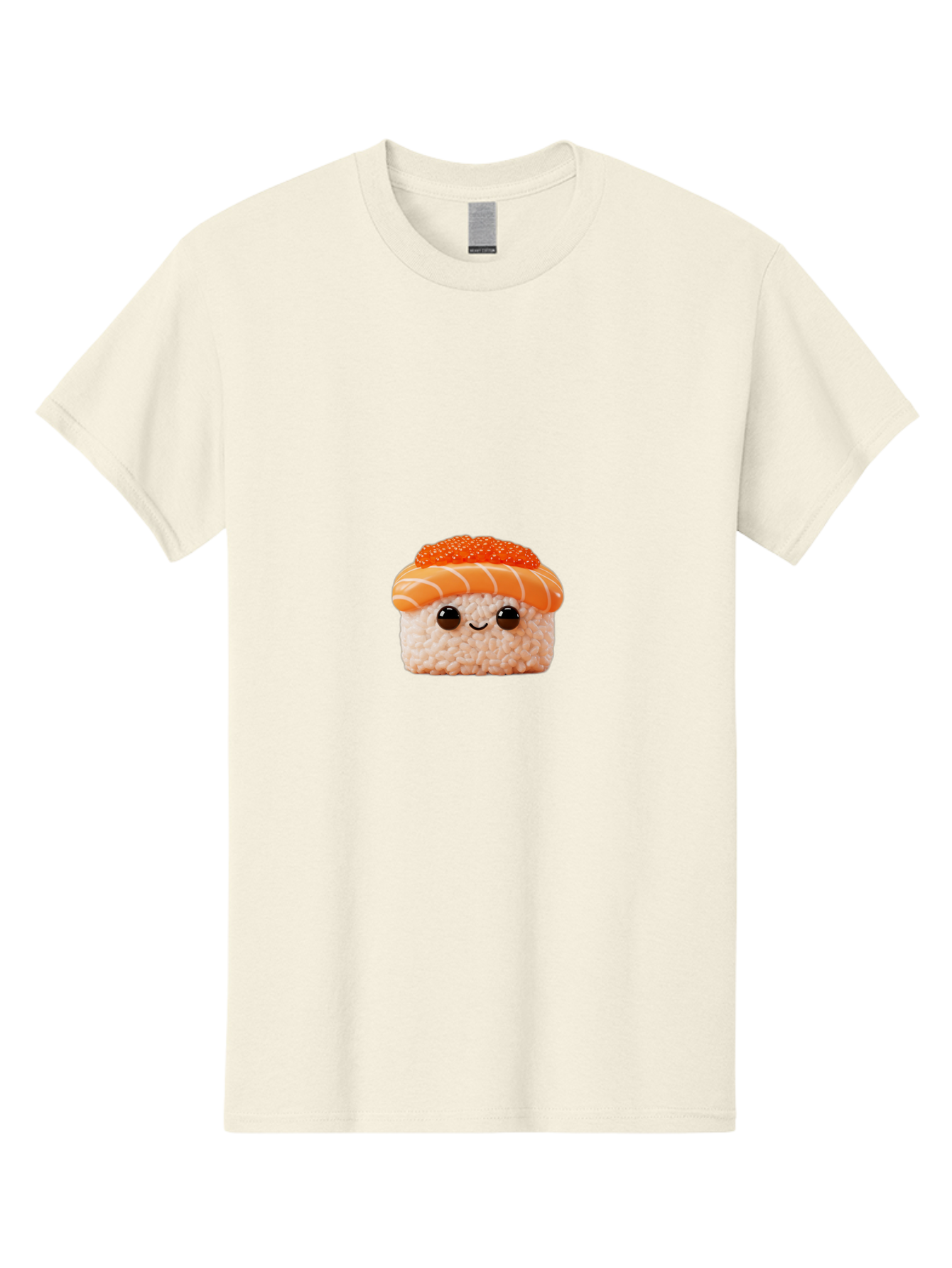 Sushi-Plush-Toy Men'S Graphic Tee, 100% Cotton, Comfortable Casual Summer Wear, Machine Washable, Kawaii Sushi, Cute Sushi, Adorable Plushie, Japanese Food, Sushi Plush Toy, Cartoon Sushi, Cute Food, Food Plushie, Sushi Character, Bad997
